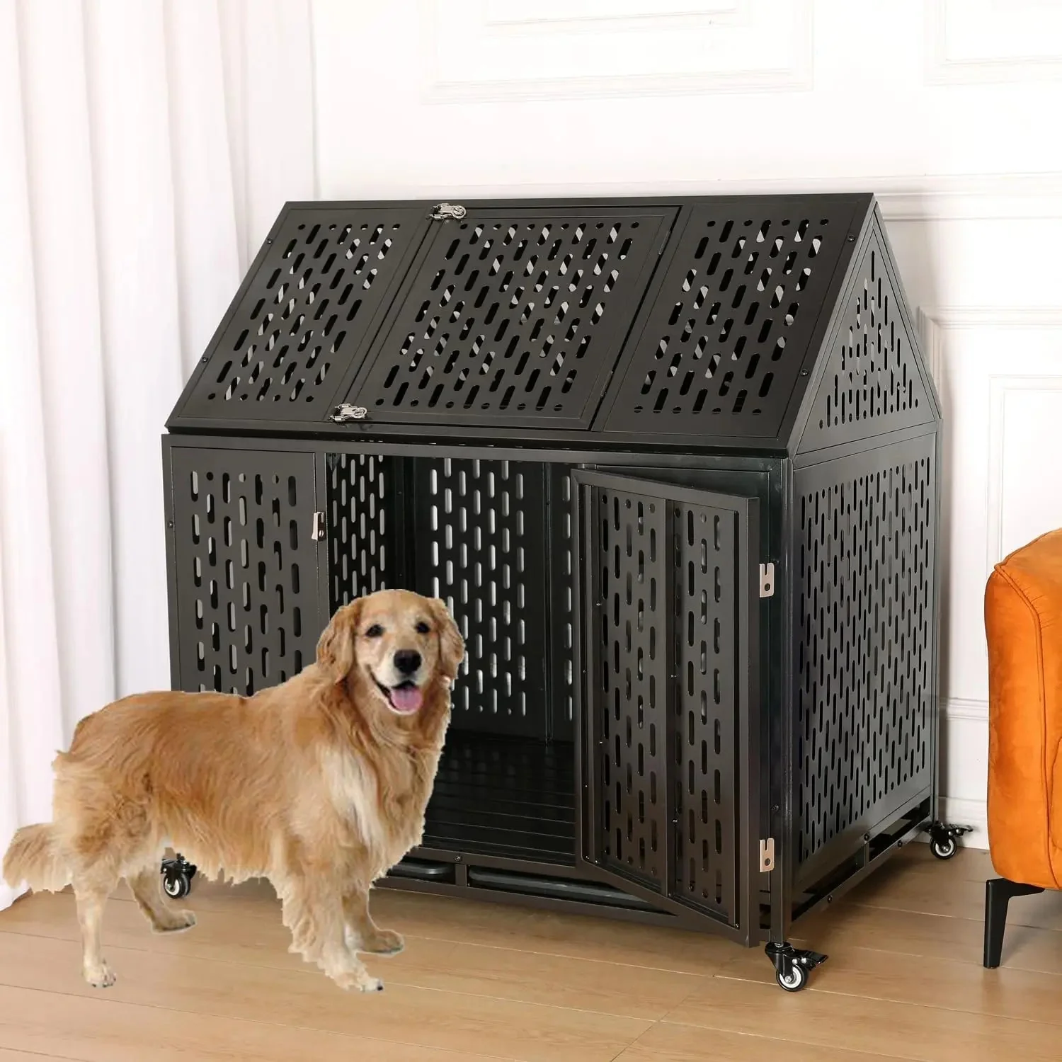 43.3" Wise Indestructible Heavy Duty Dog Crate