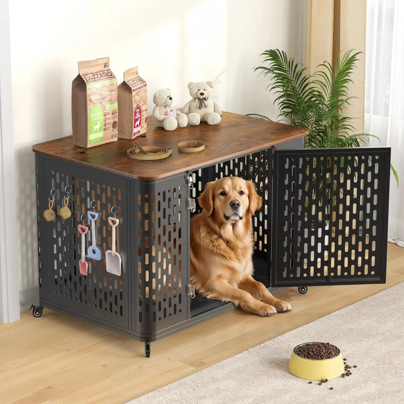43.7" Kian Heavy Duty Large Dog Crates Furniture