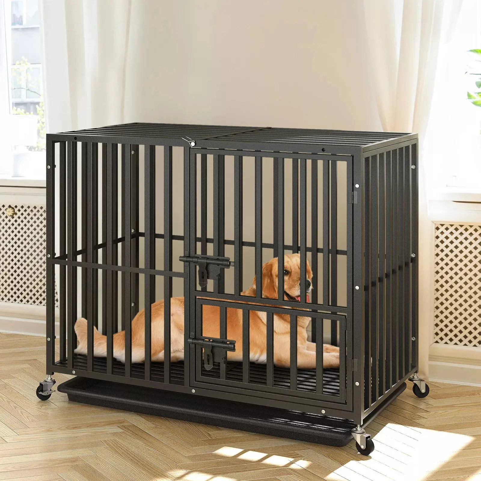 46" Extra Tall & Large Heavy Duty Dog Crate