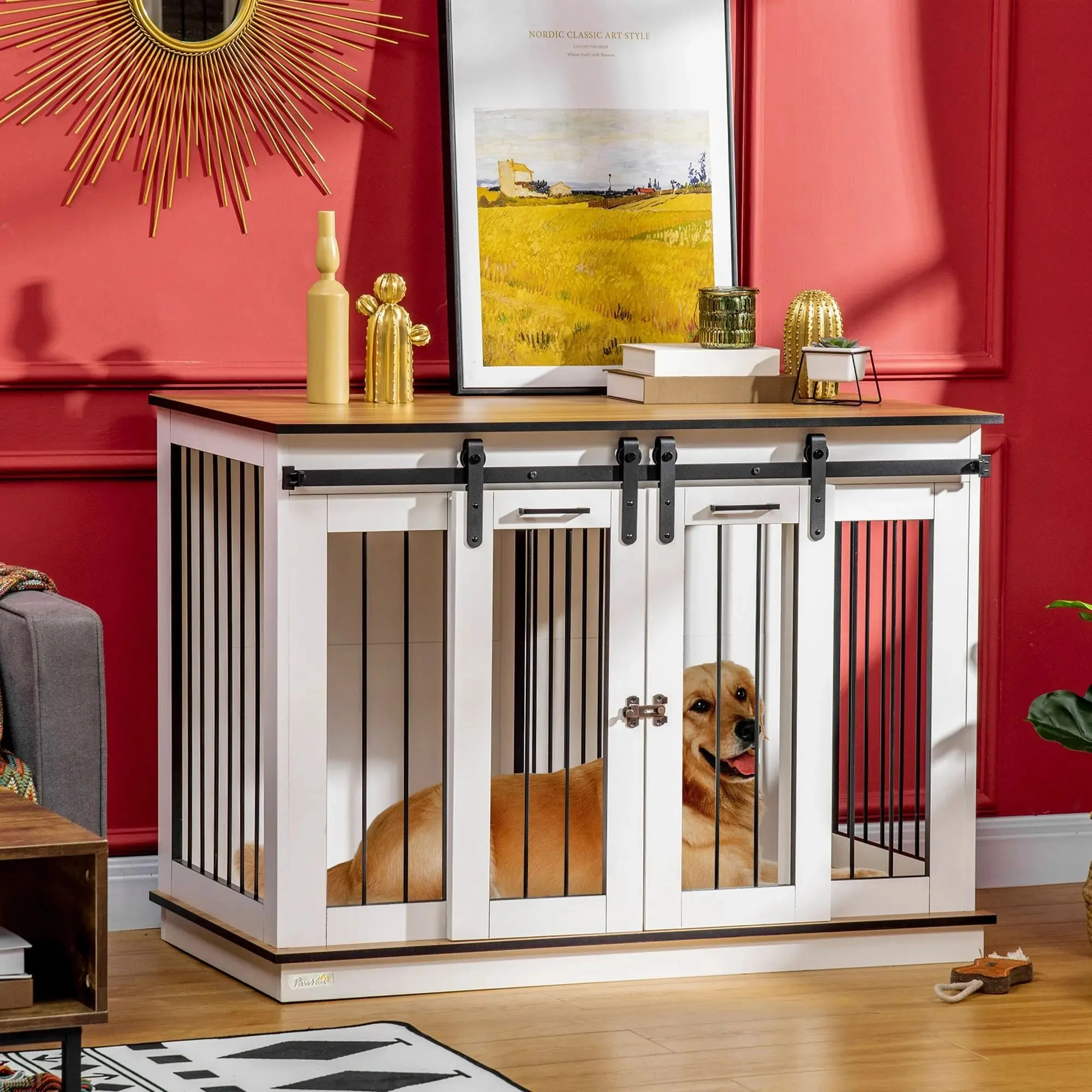 47.2" Conner Large Dog Crate Furniture