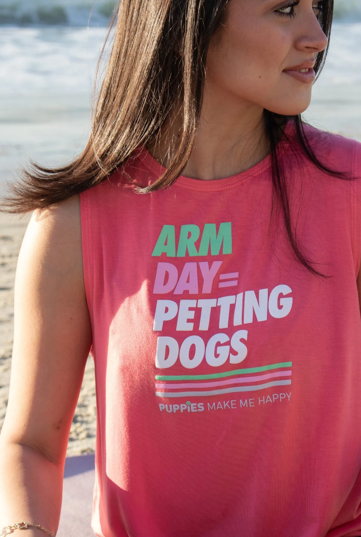 Arm Day = Petting Dogs Tank Top | Gift for Dog Lovers & Dog Moms - Image 7