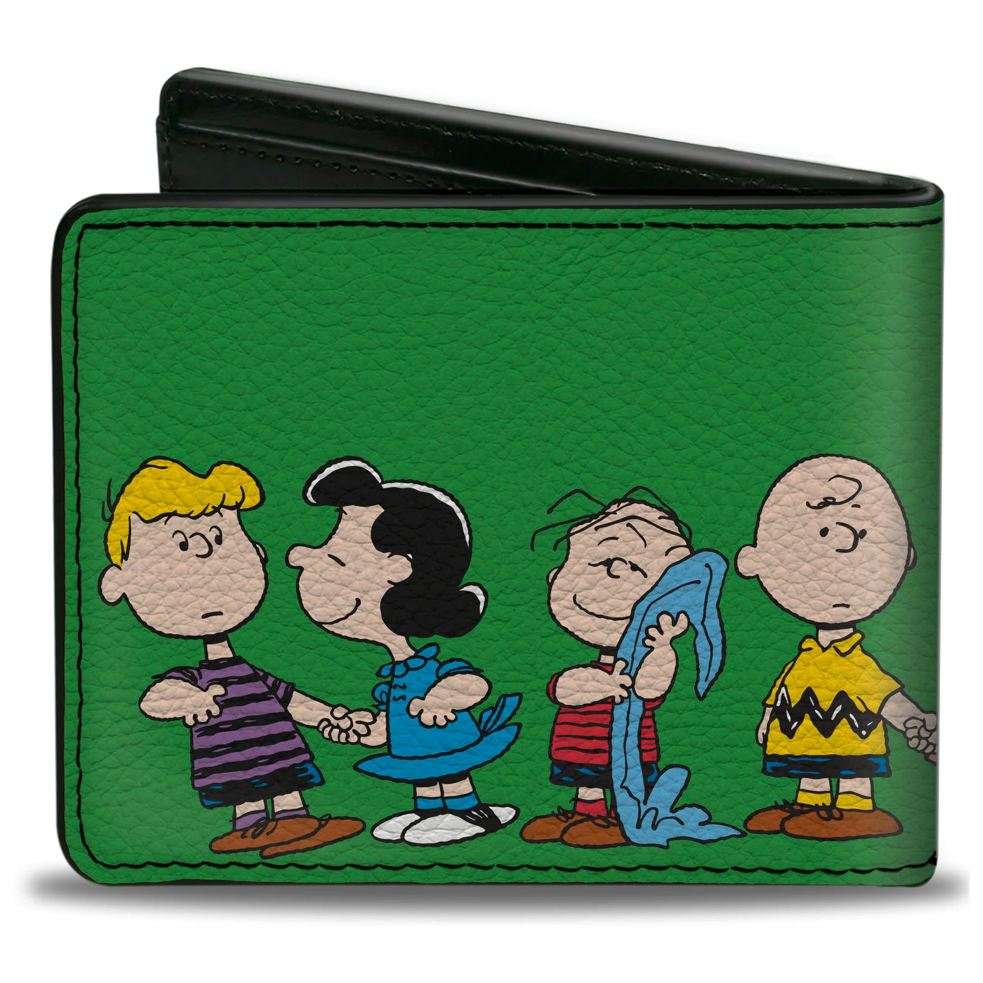 Bi-Fold Wallet - Peanuts Gang Group Pose Green - Image 2