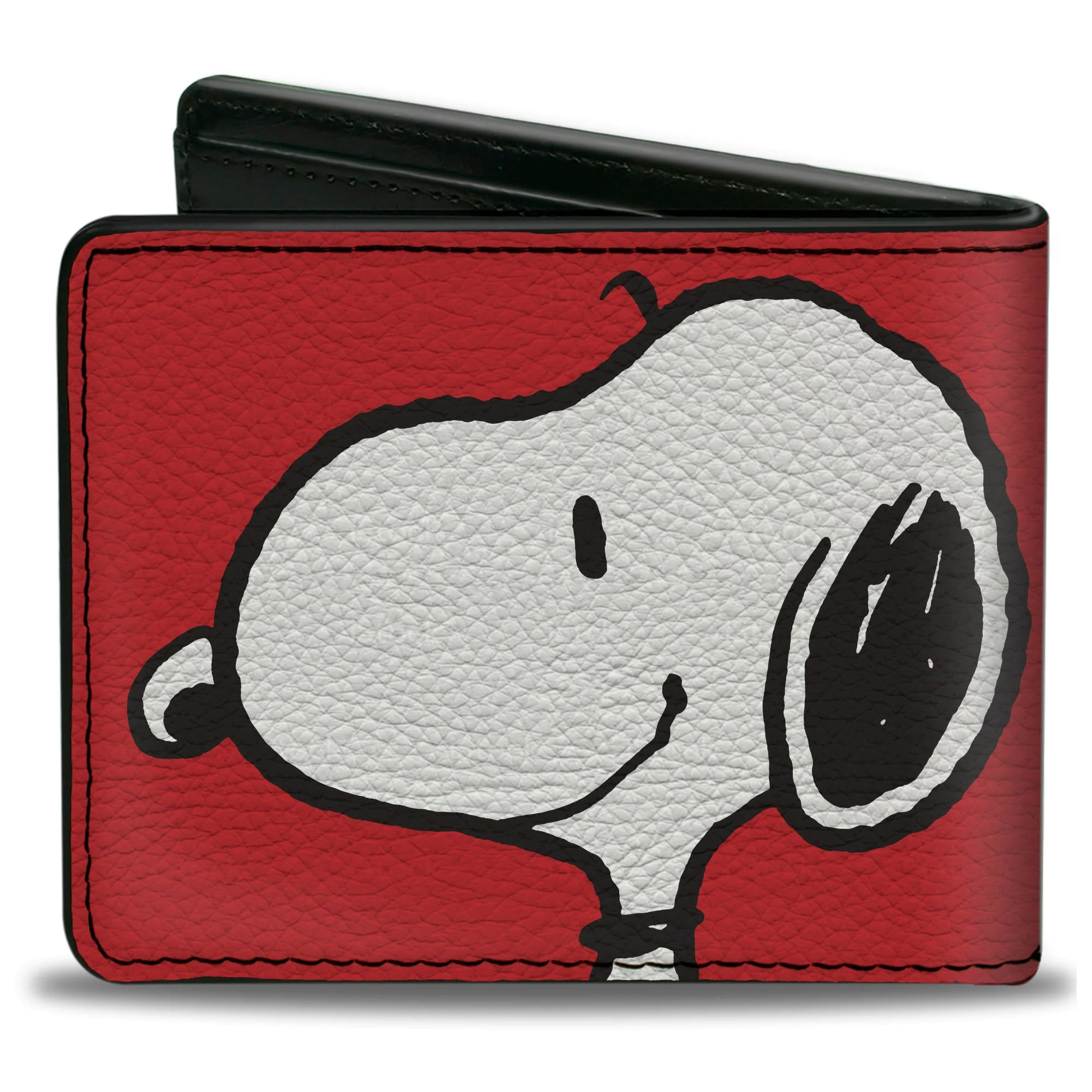 Bi-Fold Wallet - Peanuts Snoopy Smiling Profile Pose Red - Image 2