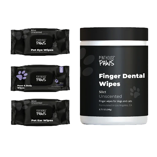 Complete 4-in-1 Pet Grooming Wipes Kit