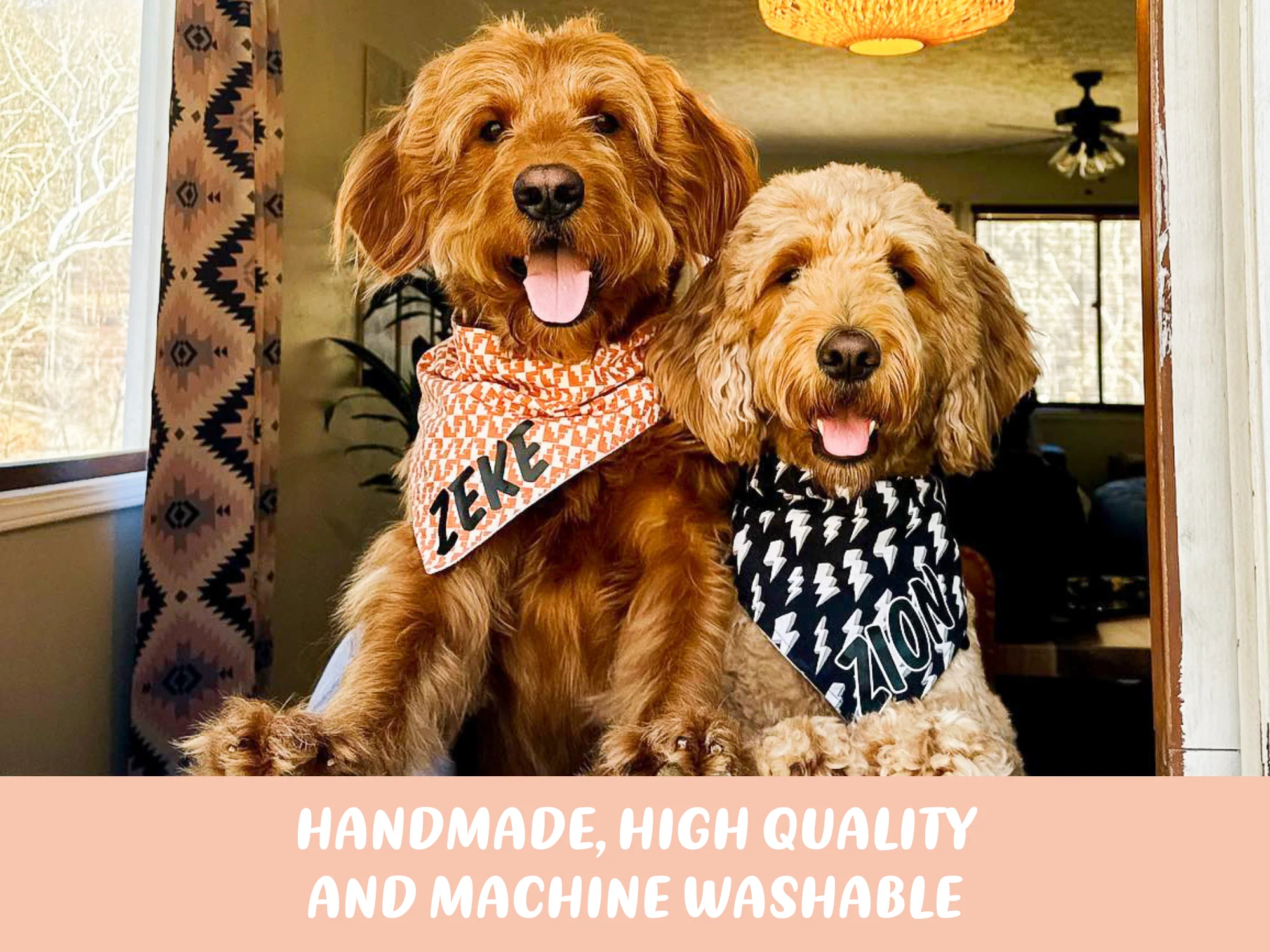 "Conversation Hearts on Pink" Dog Bandana - Image 2
