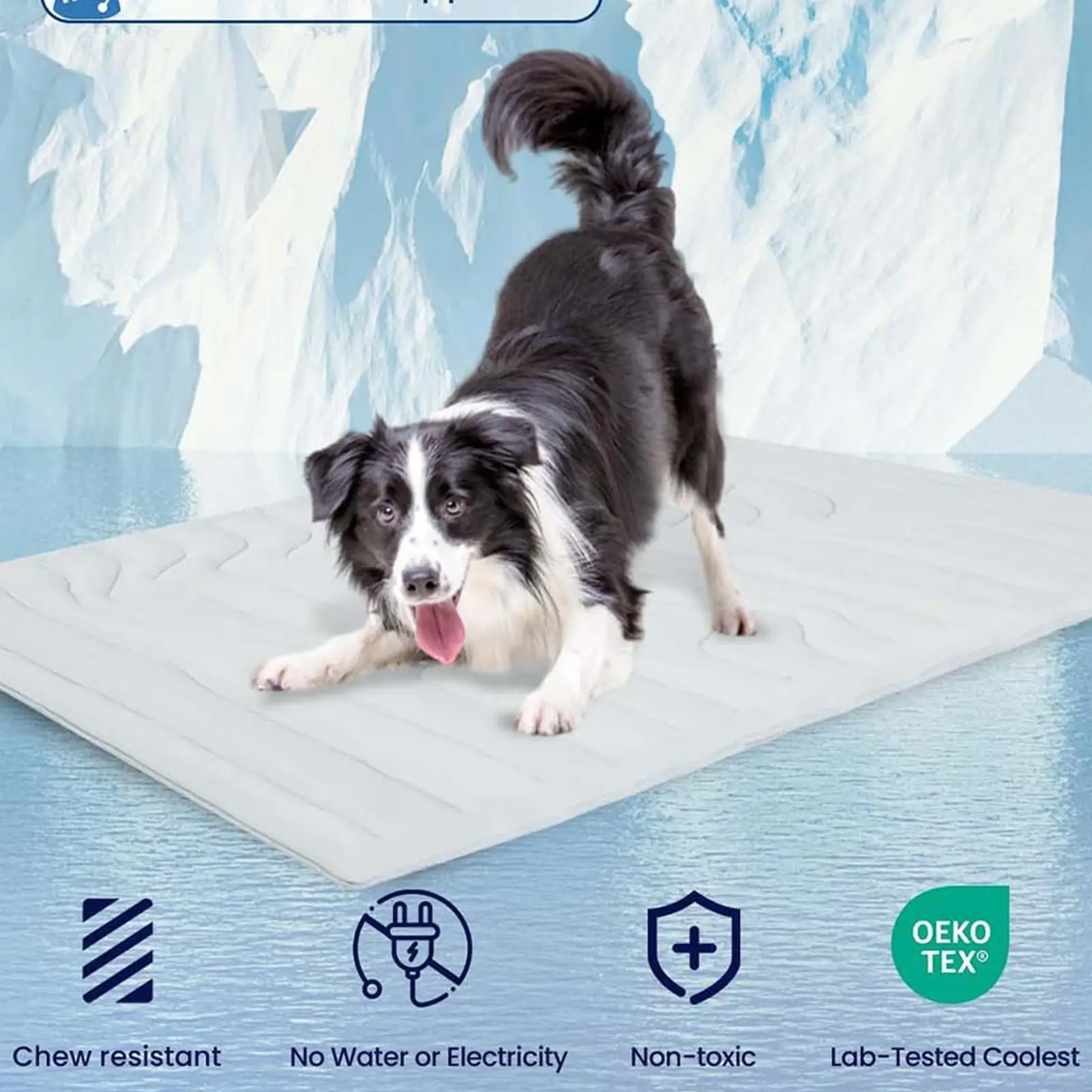 Dog Ice Mat Double-Sided Cooler Dog Mat Gentle Wear Resistant Pet Ice Pad