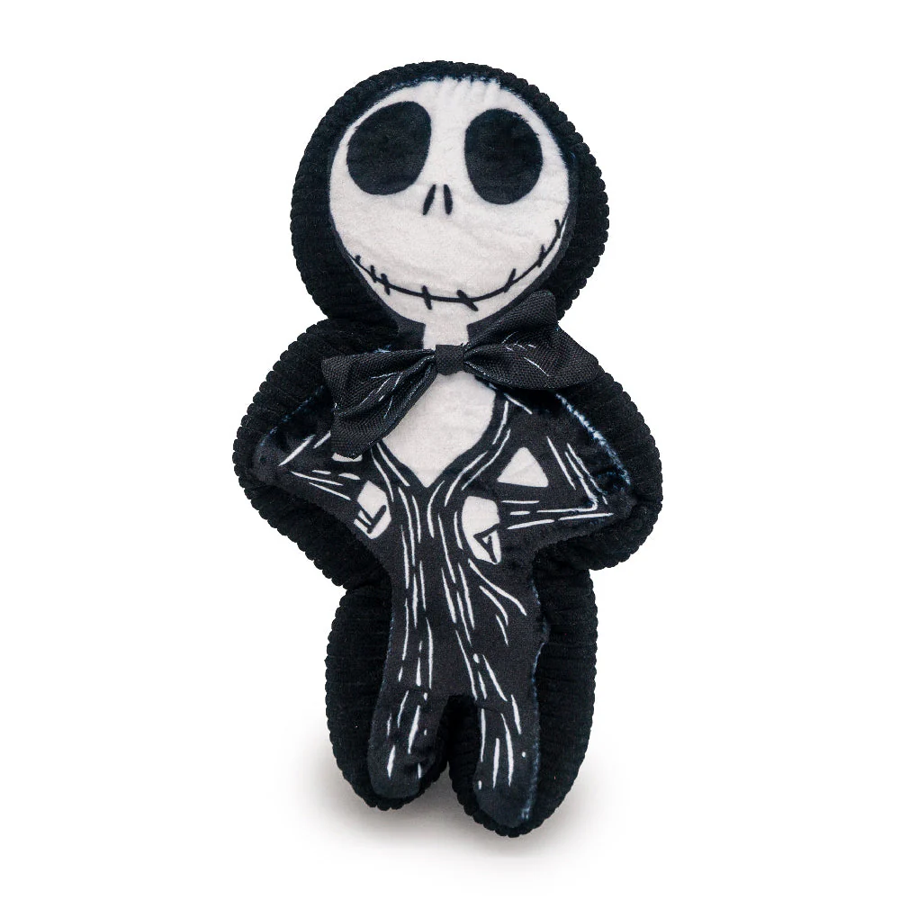 Dog Toy Squeaker Plush - A Nightmare Before Christmas Jack Skellington Standing Pose Black