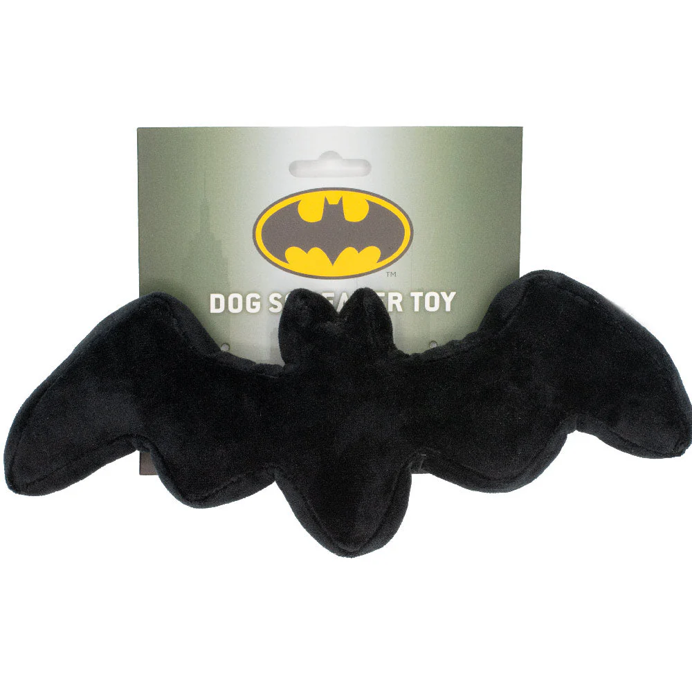 Dog Toy Squeaker Plush - Batman Bat Shape Black - Image 2