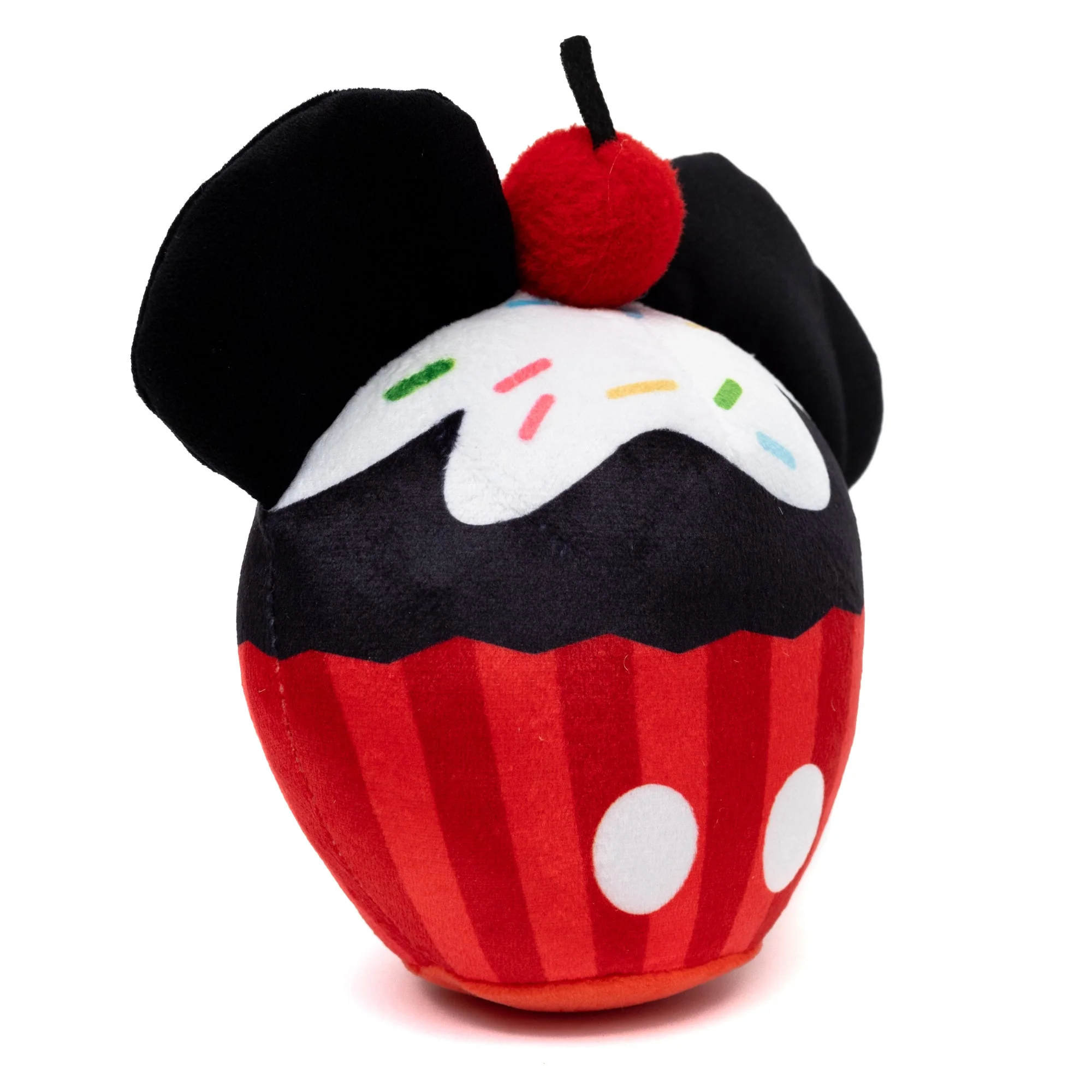 Dog Toy Squeaker Plush - Mickey Mouse Cupcake with Ears Red - Image 2