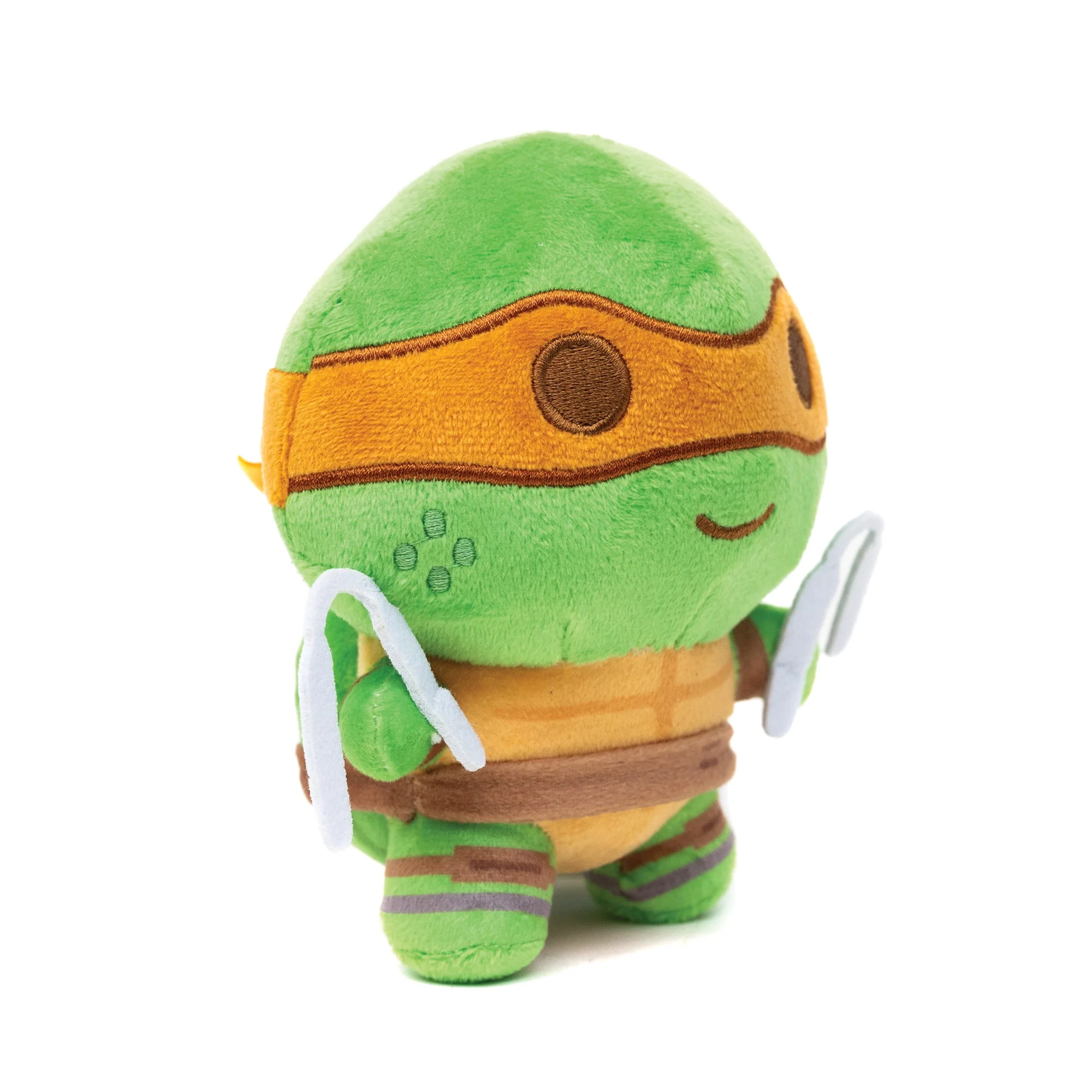 Dog Toy Squeaker Plush - Teenage Mutant Ninja Turtles Michelangelo Full Body Nunchucks Pose Orange - Image 2