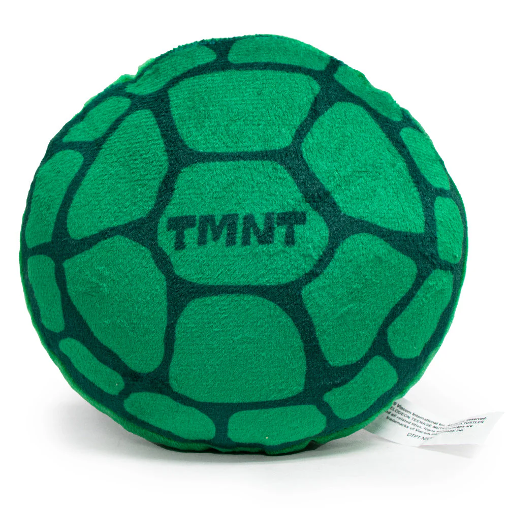 Dog Toy Squeaker Plush - TEENAGE MUTANT NINJA TURTLES Turtle Shell + Logo Greens Red White