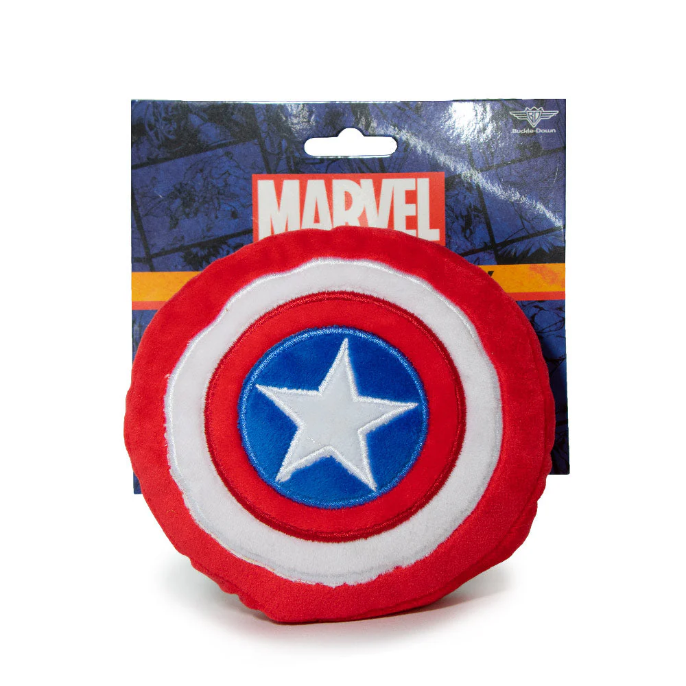 Dog Toy Squeaky Plush - Captain America Shield Red White Blue White - Image 5