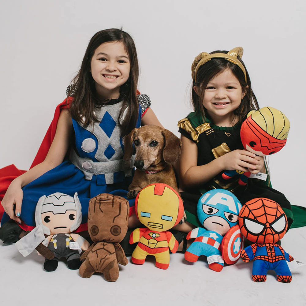 Dog Toy Squeaky Plush - Kawaii Captain America Standing Pose - Image 4
