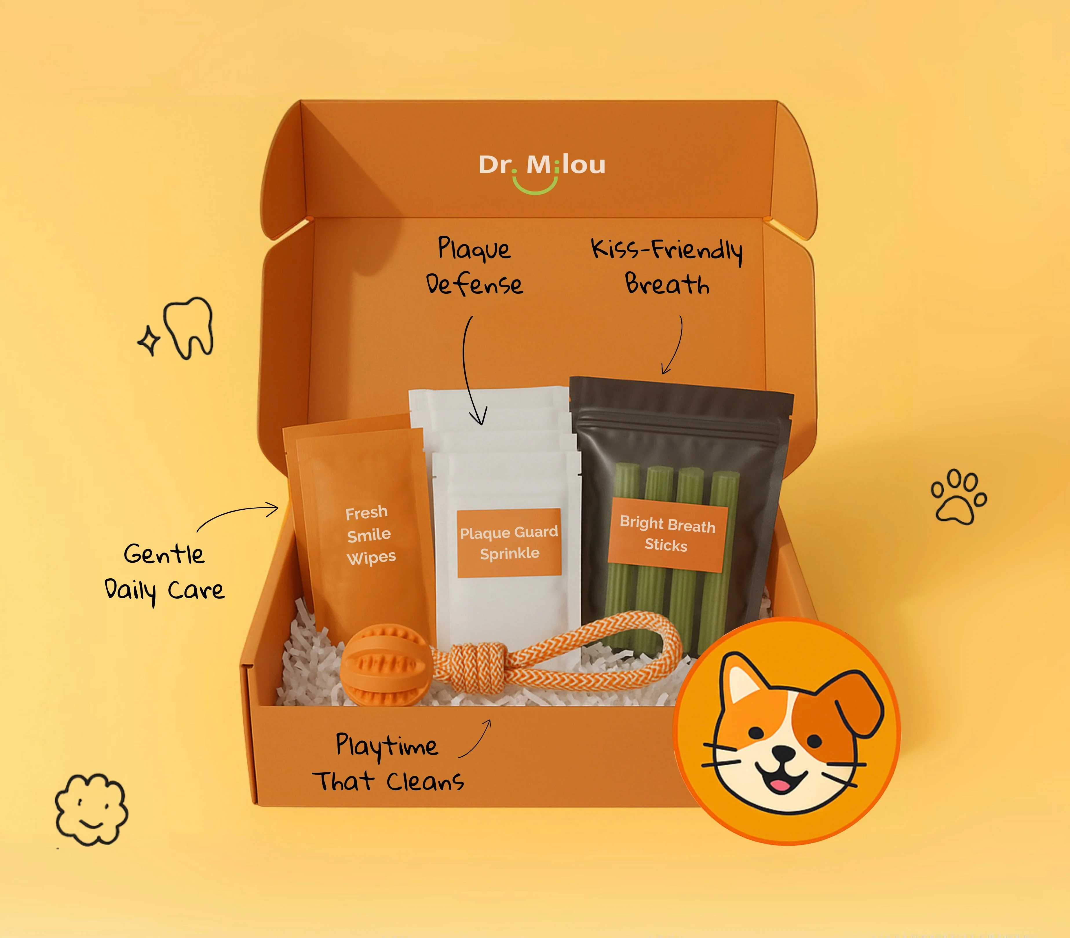 Dr. Milou Everyday Essentials Pet Dental Care Kit