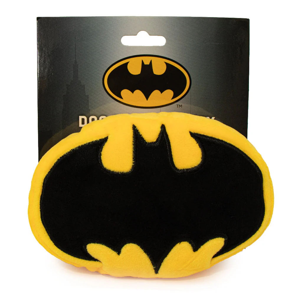 DTPT-BMDV Dog Toy Squeaky Plush - Batman Bat Icon Yellow Black - Image 6