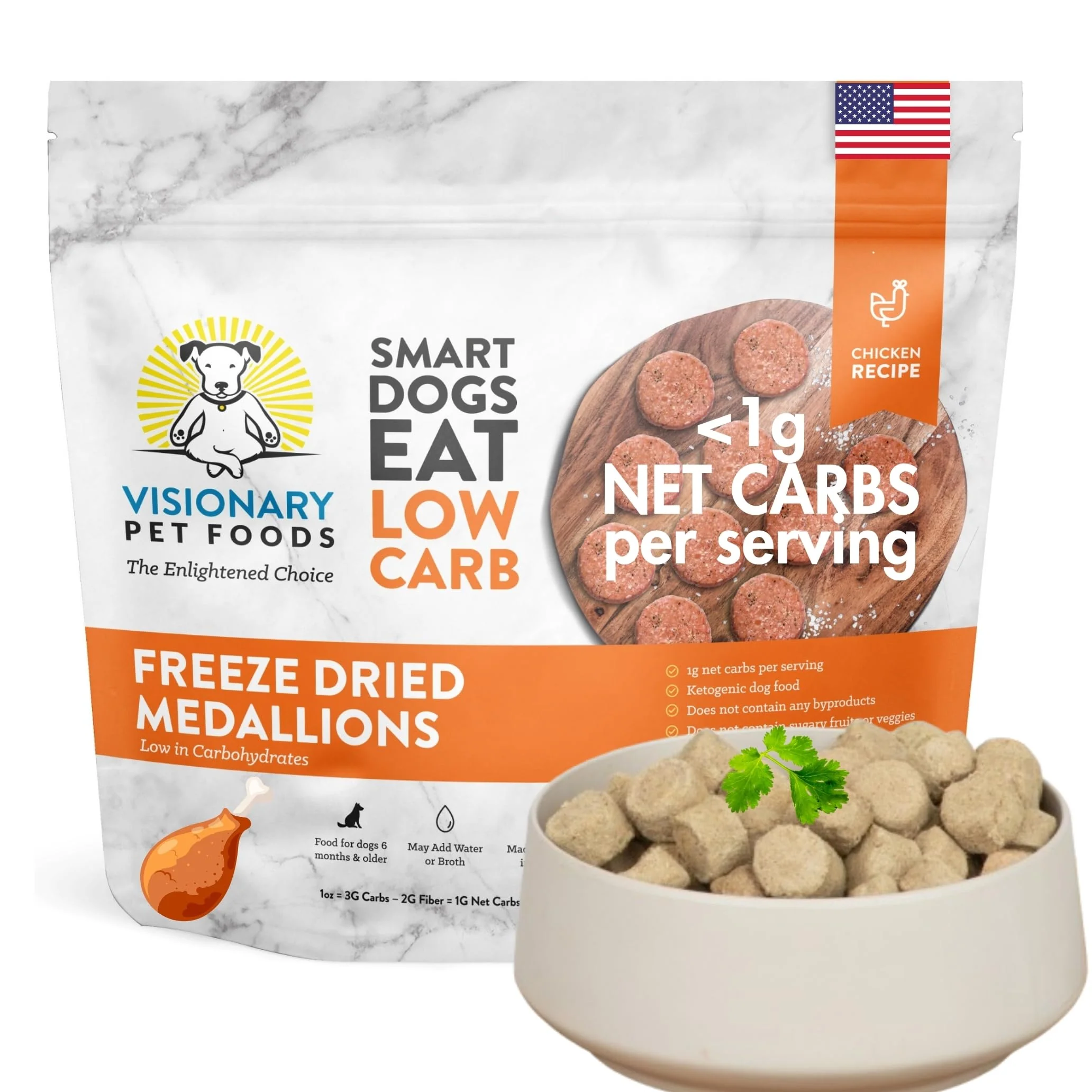 Freeze-Dried Chicken Dog Food ā High-Protein, Grain-Free Keto Recipe | 25oz Bag