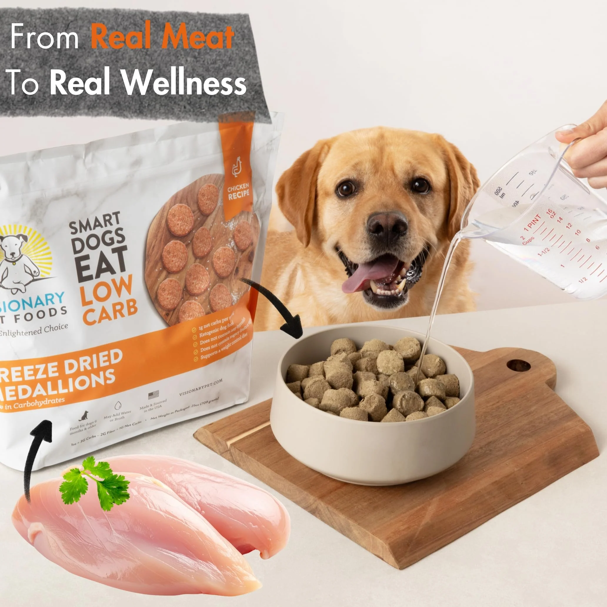 Freeze-Dried Chicken Dog Food ā High-Protein, Grain-Free Keto Recipe | 25oz Bag - Image 3