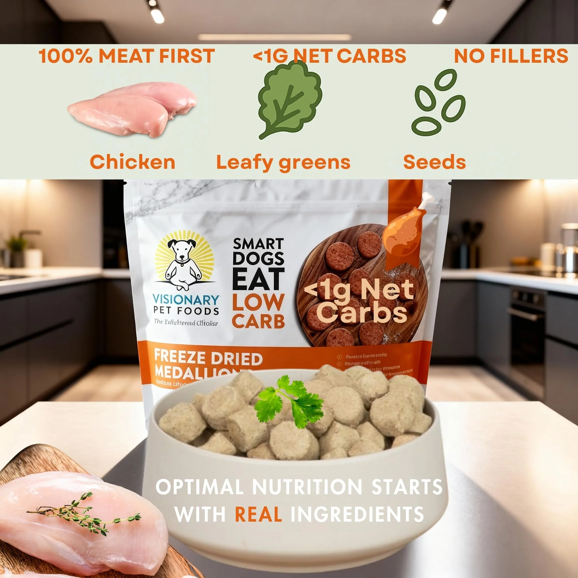 Freeze-Dried Chicken Dog Food ā High-Protein, Grain-Free Keto Recipe | 25oz Bag - Image 6