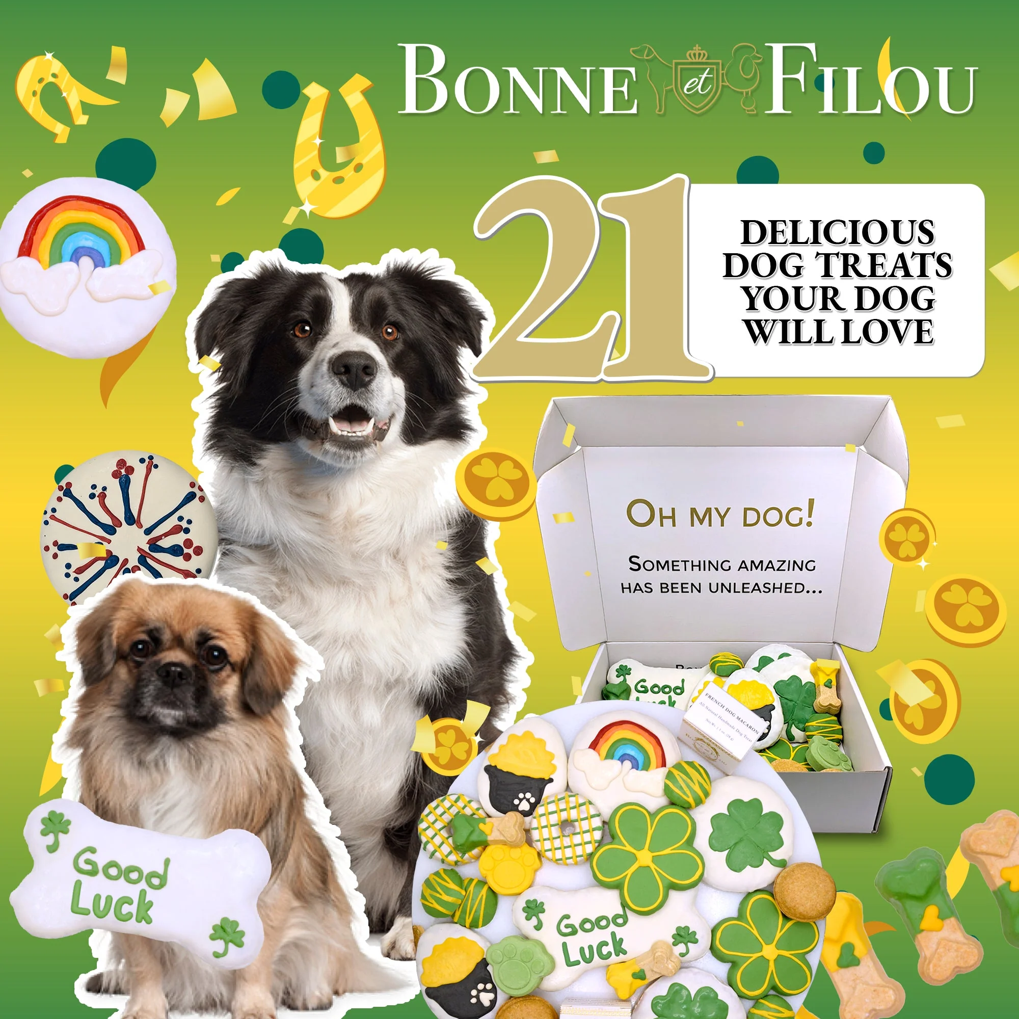 Good Luck Themed Dog Treats Gift Box - Image 6