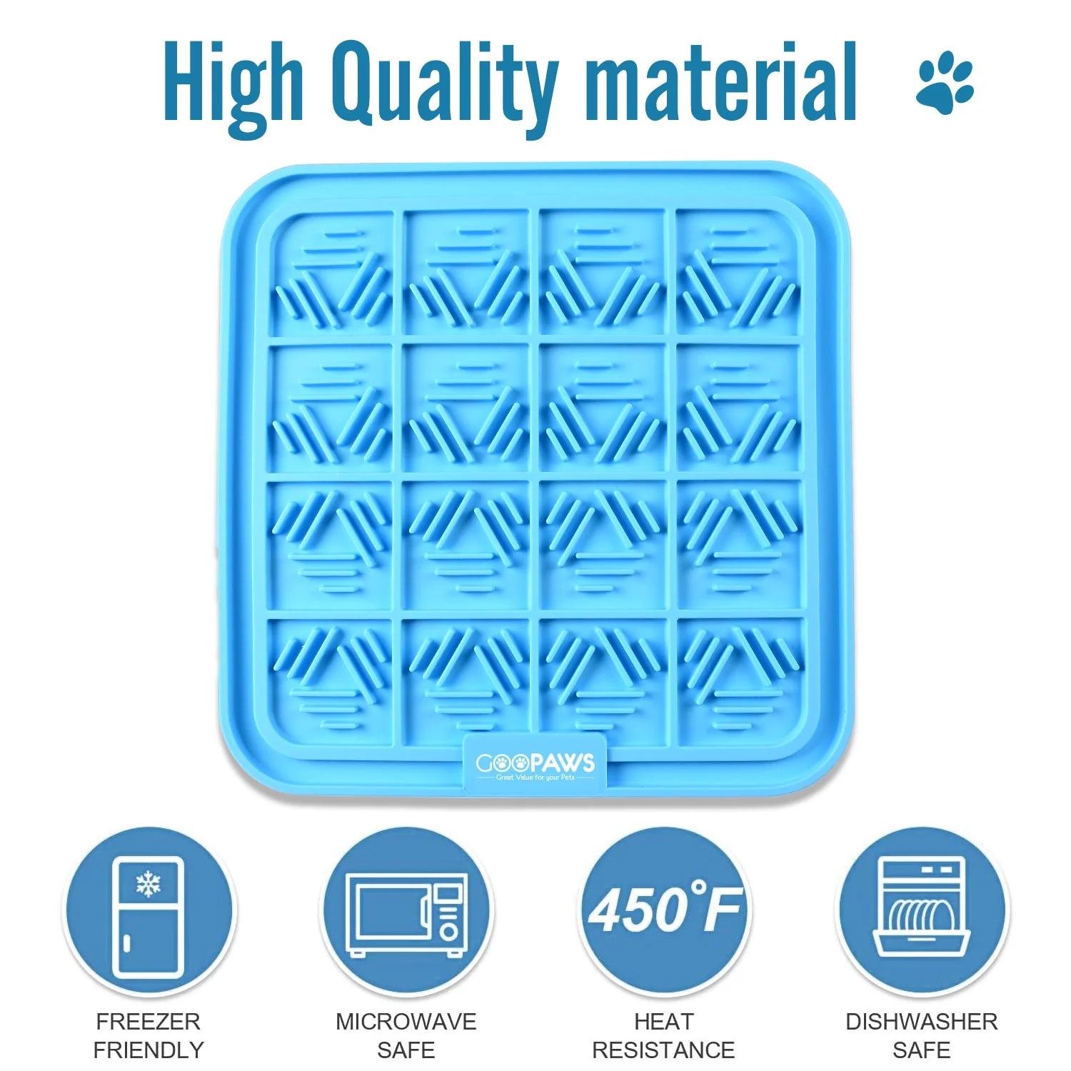 GOOPAWS Licking Mat 2 Pack, Orange & Blue - Image 6