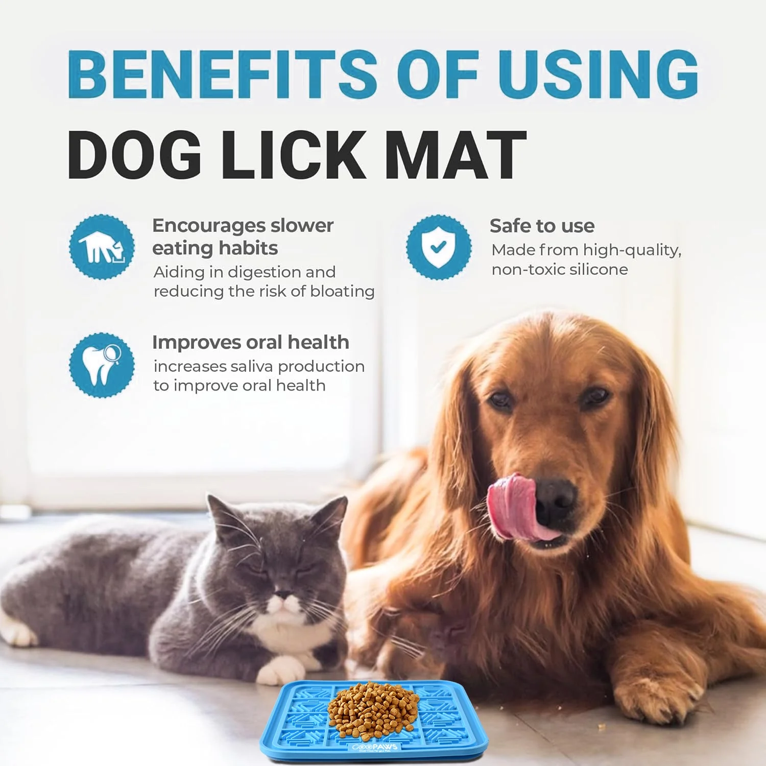 GOOPAWS Licking Mat 3 Pack, Orange & Grey & Blue - Image 7