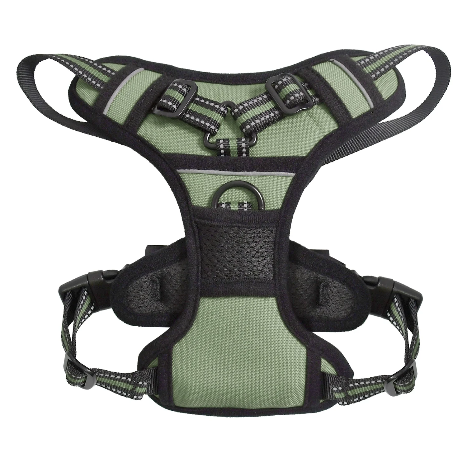 GOOPAWS Padded Reflective Pet Dog Harness, Lightweight Ripstop, Green