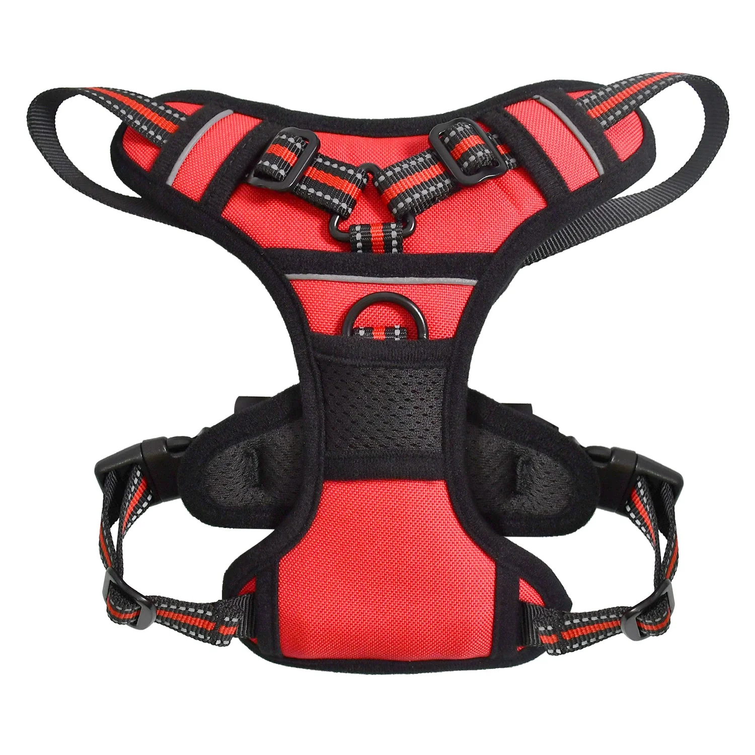 GOOPAWS Padded Reflective Pet Dog Harness, Lightweight Ripstop, Red