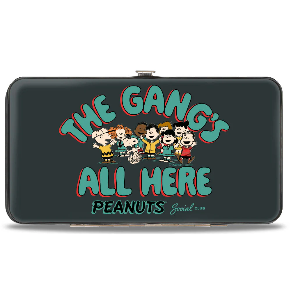 Hinged Wallet - Peanuts Gang THE GANG'S ALL HERE Group Pose Black/Blue