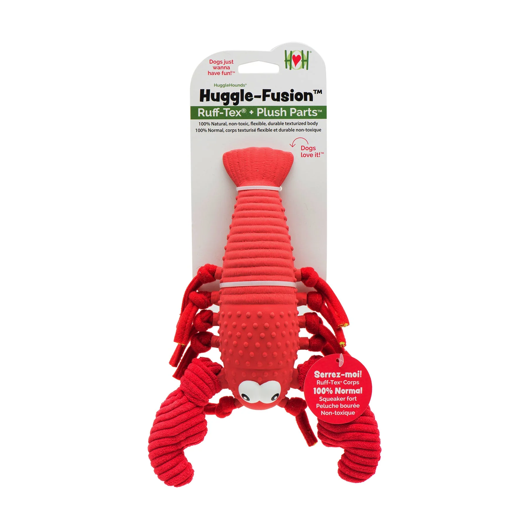 Huggle-Fusion® McCracken Lobsta Plush & Latex Dog Toy - Image 4