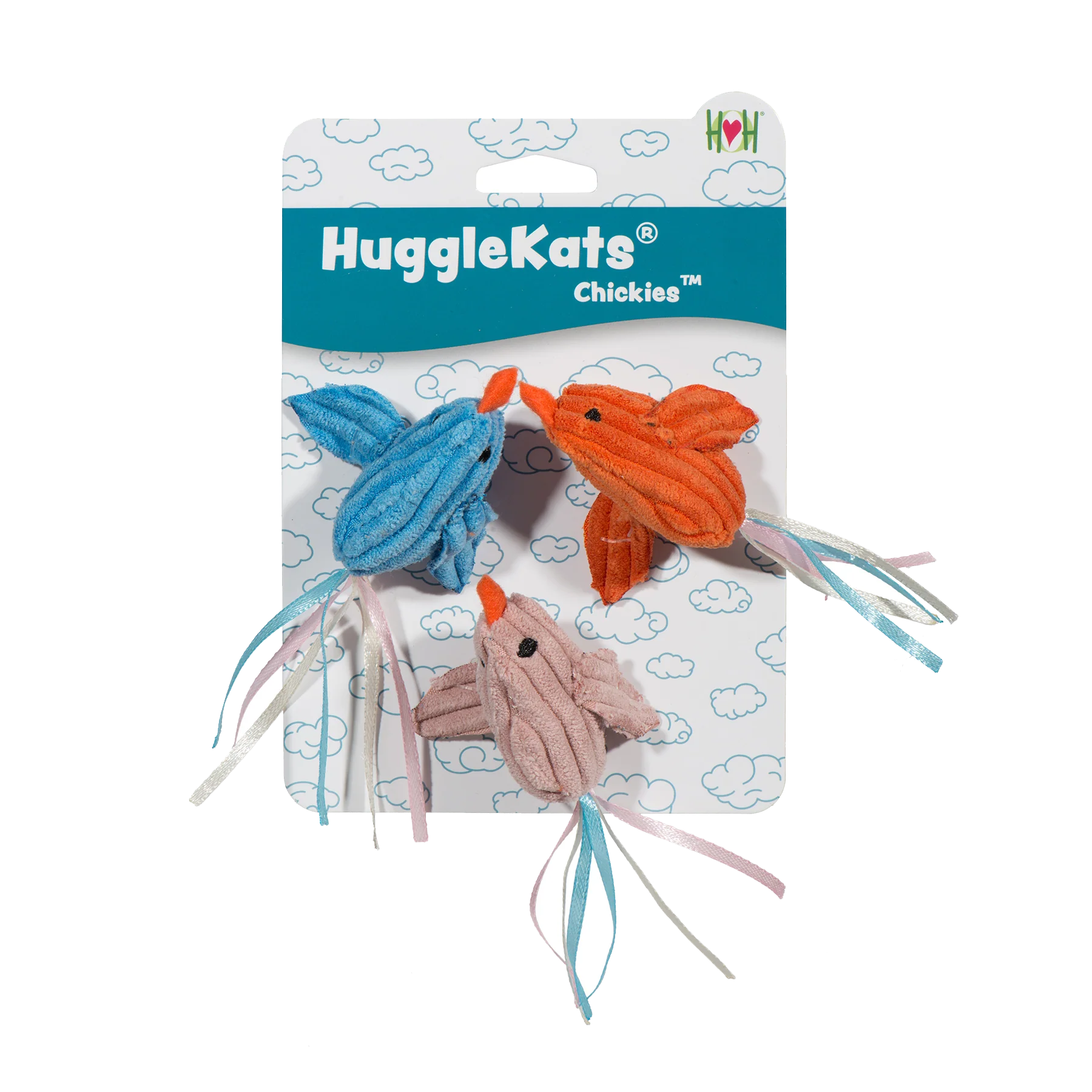 HuggleKats® Chickies Cat Toys, 3 Pack