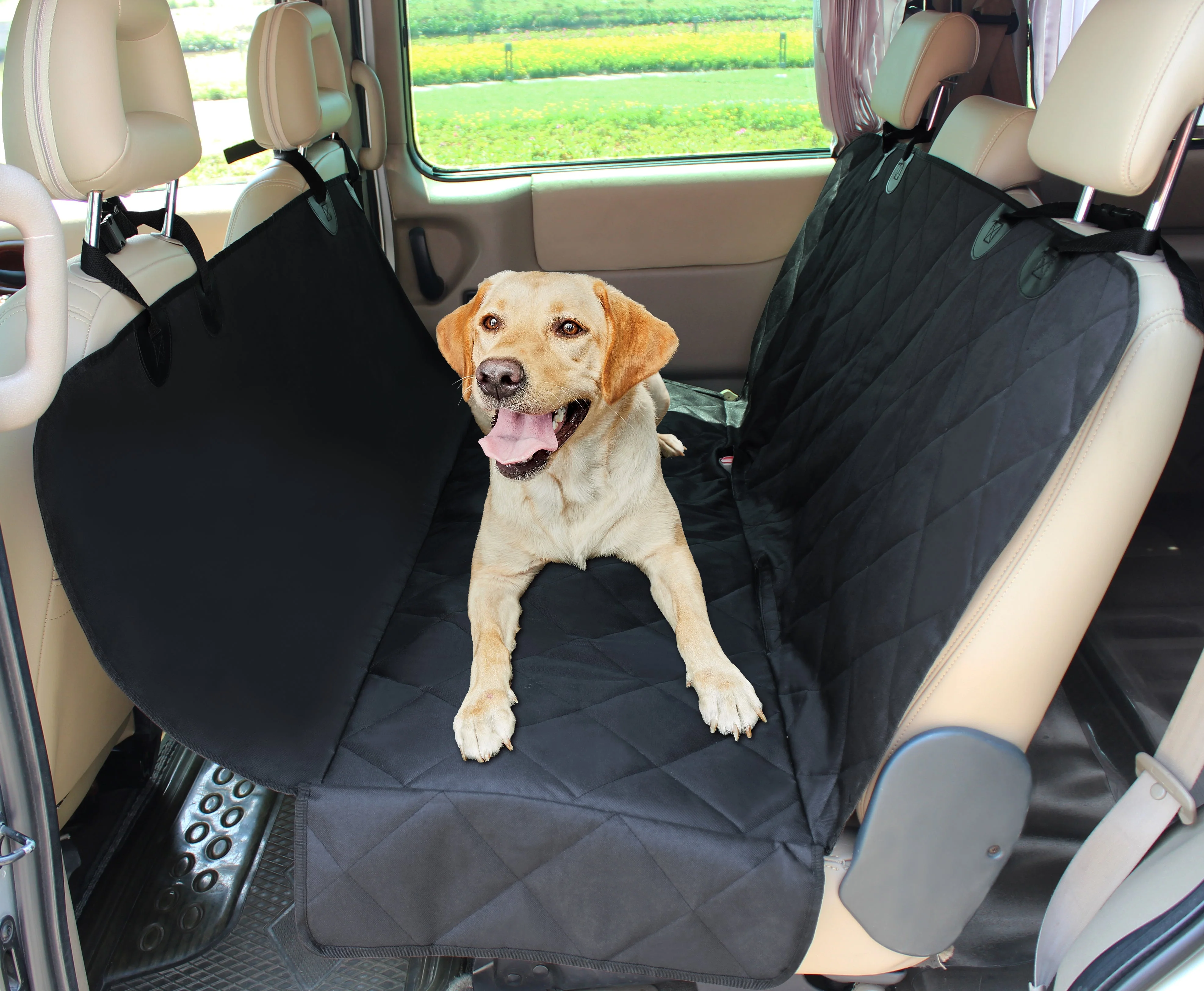 Jespet Luxury Travel Dog Back Car Seat Cover, Fits for Car SUV Truck