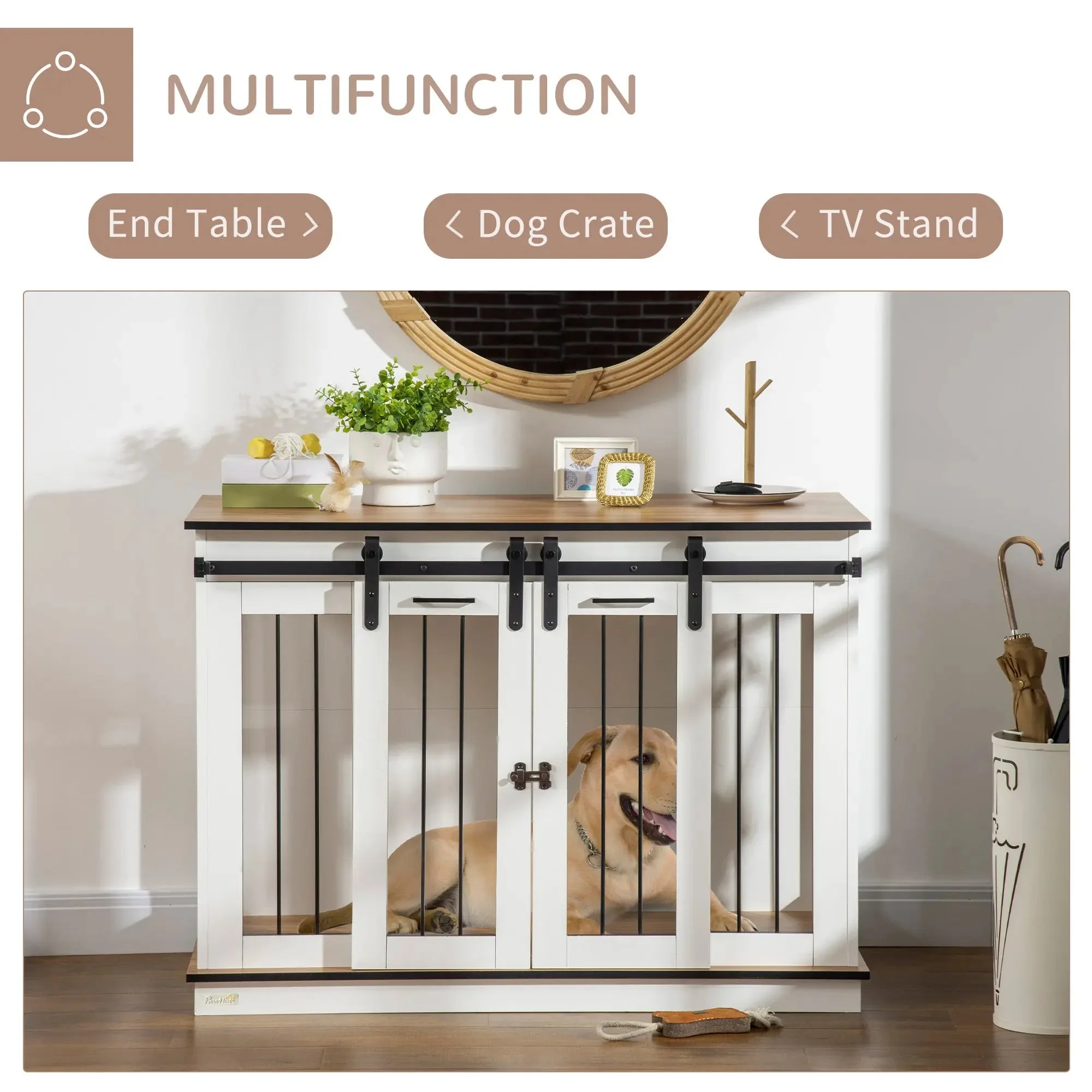 Jonas Large Dog Kennel Crate Furniture - Image 5