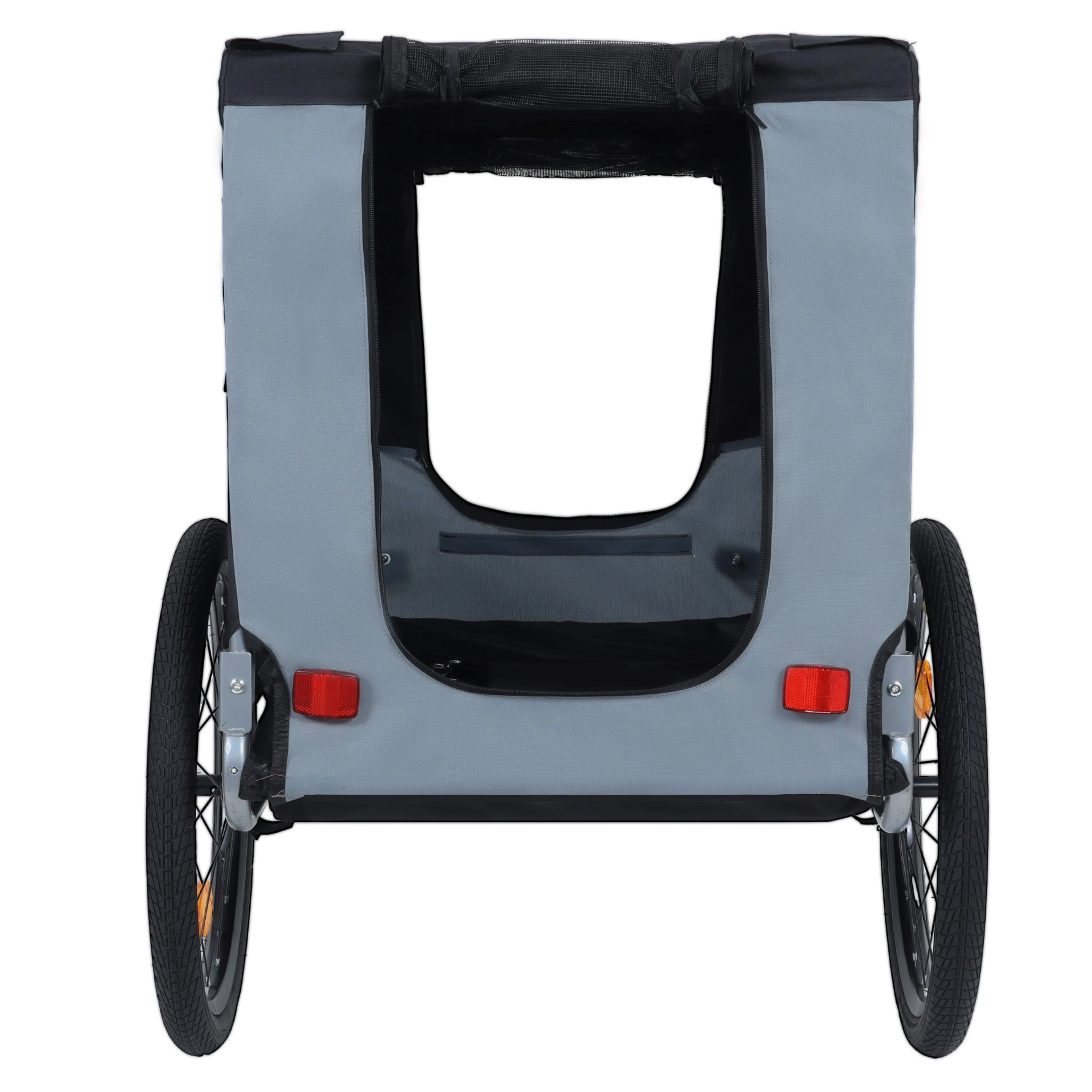 Large Folding Bike Trailer for Dogs β 66LB Capacity All-Terrain Pet Carrier, Durable Steel Frame for Cycling, Jogging, Camping & Outdoor Adventures, Black- Gray - Image 10