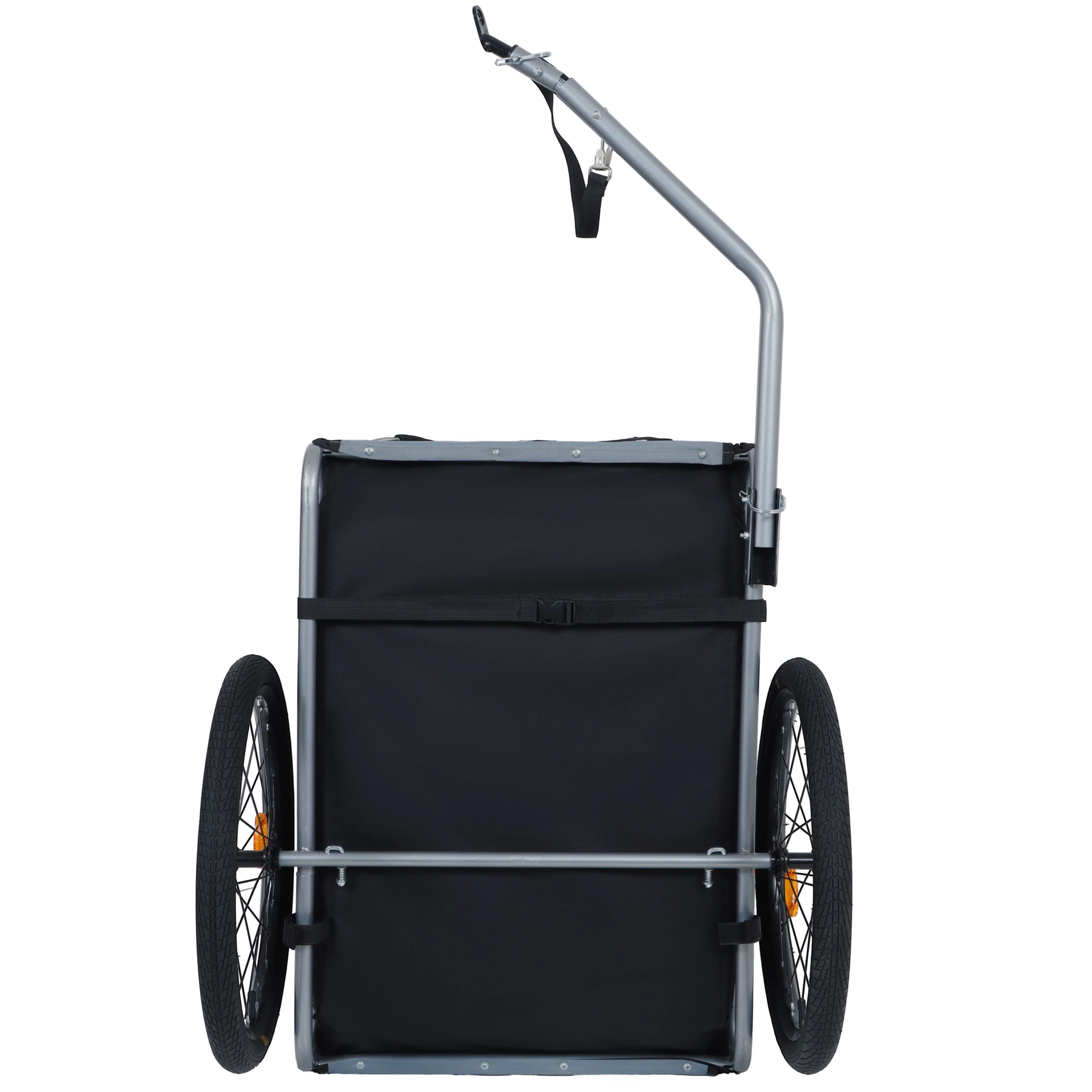 Large Folding Bike Trailer for Dogs β 66LB Capacity All-Terrain Pet Carrier, Durable Steel Frame for Cycling, Jogging, Camping & Outdoor Adventures, Black- Gray - Image 11