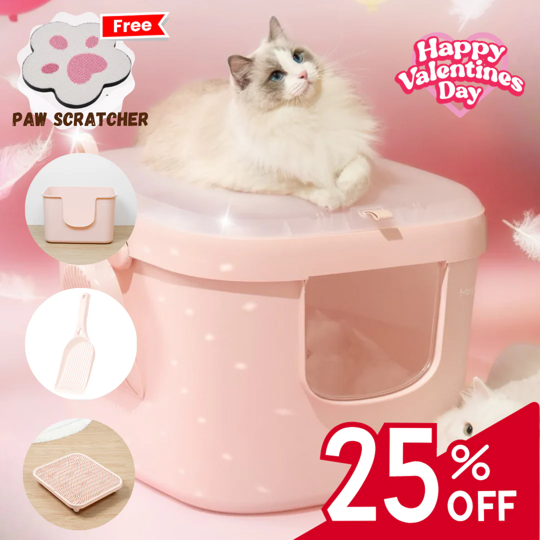 Mango Cube Litter Box XL Set | Litter Box with Mat, Scoop & Accessories