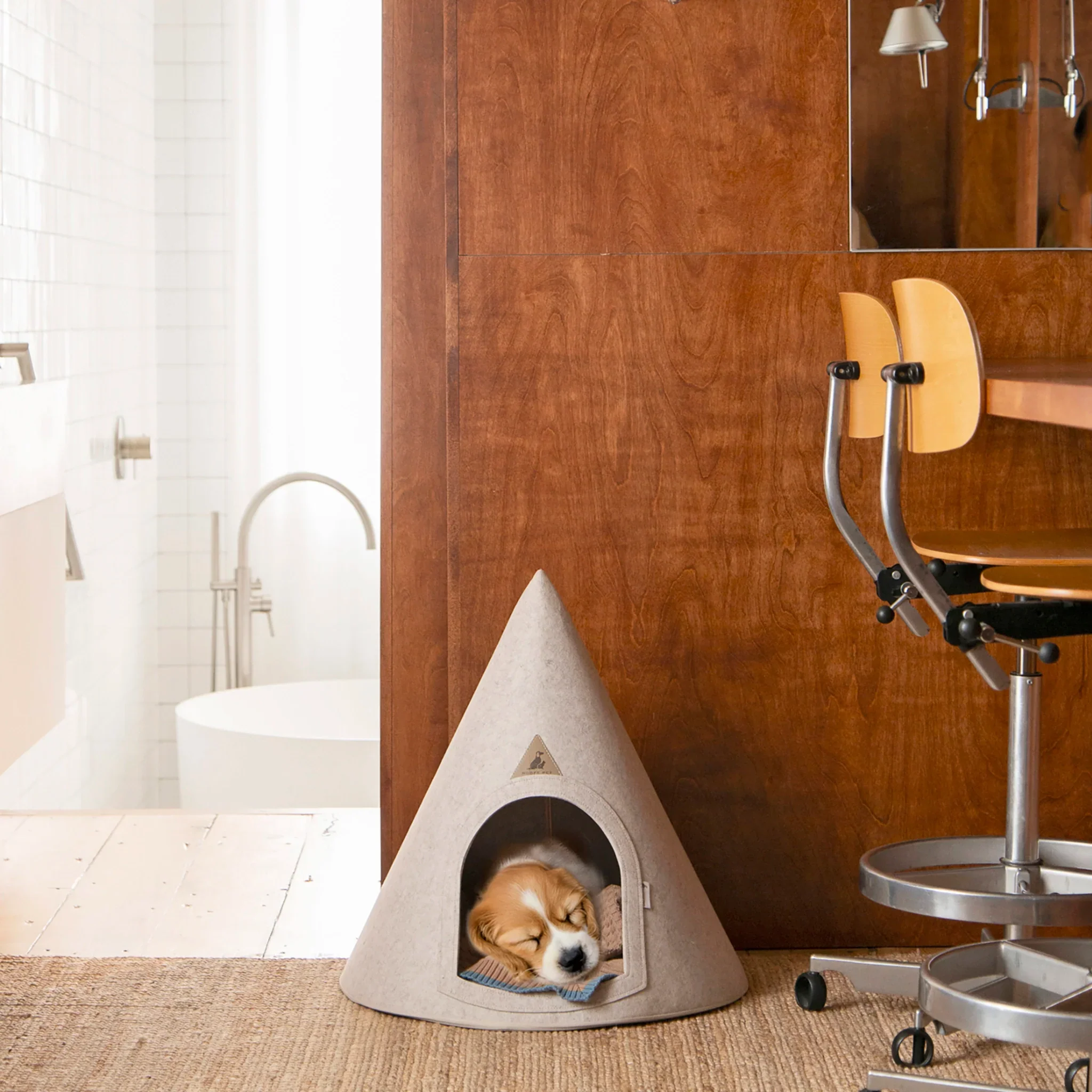 Nooee Pet Cave Lucy (M) – Cream/Brown - Image 2
