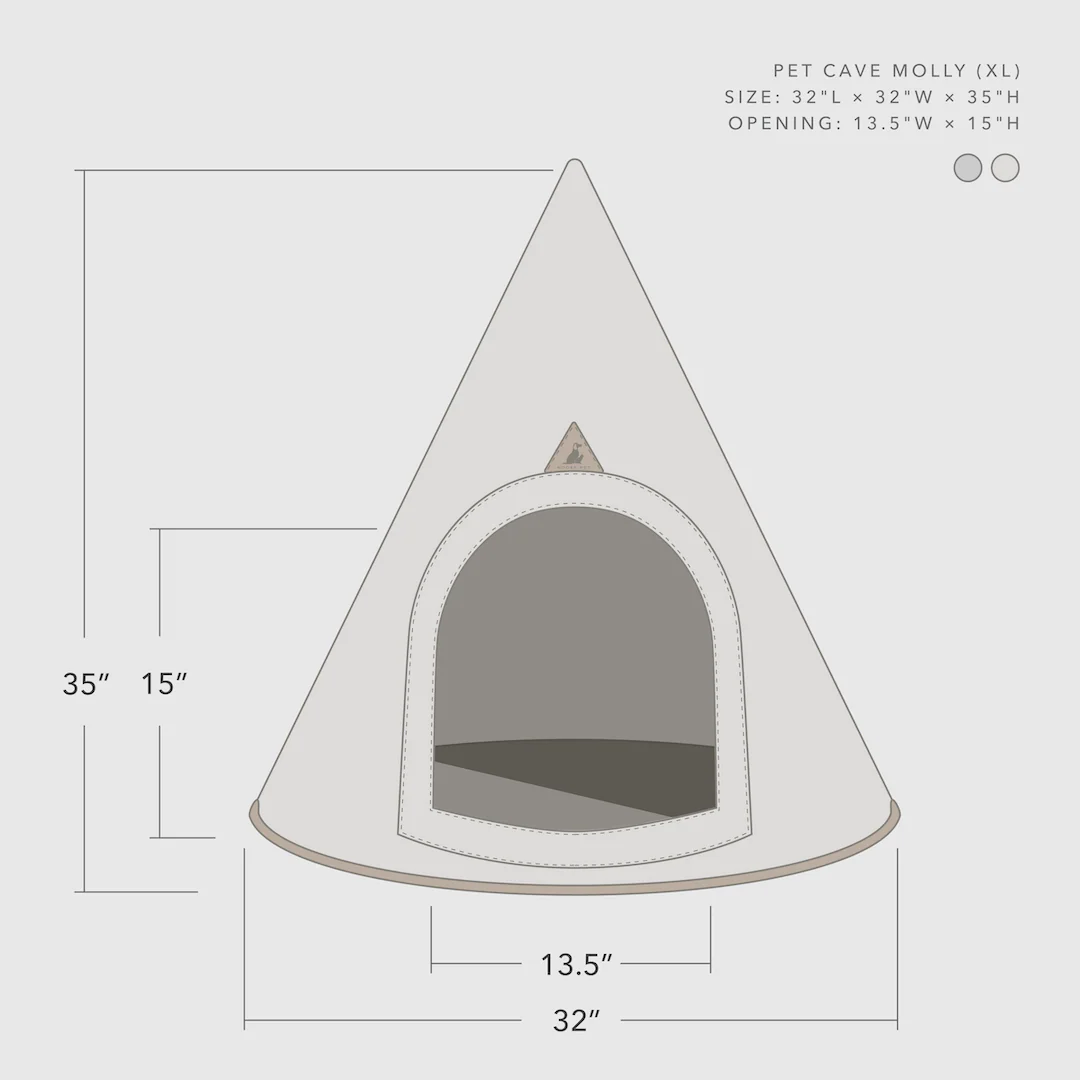 Nooee Pet Cave Molly (XL) – Cream/Brown - Image 7
