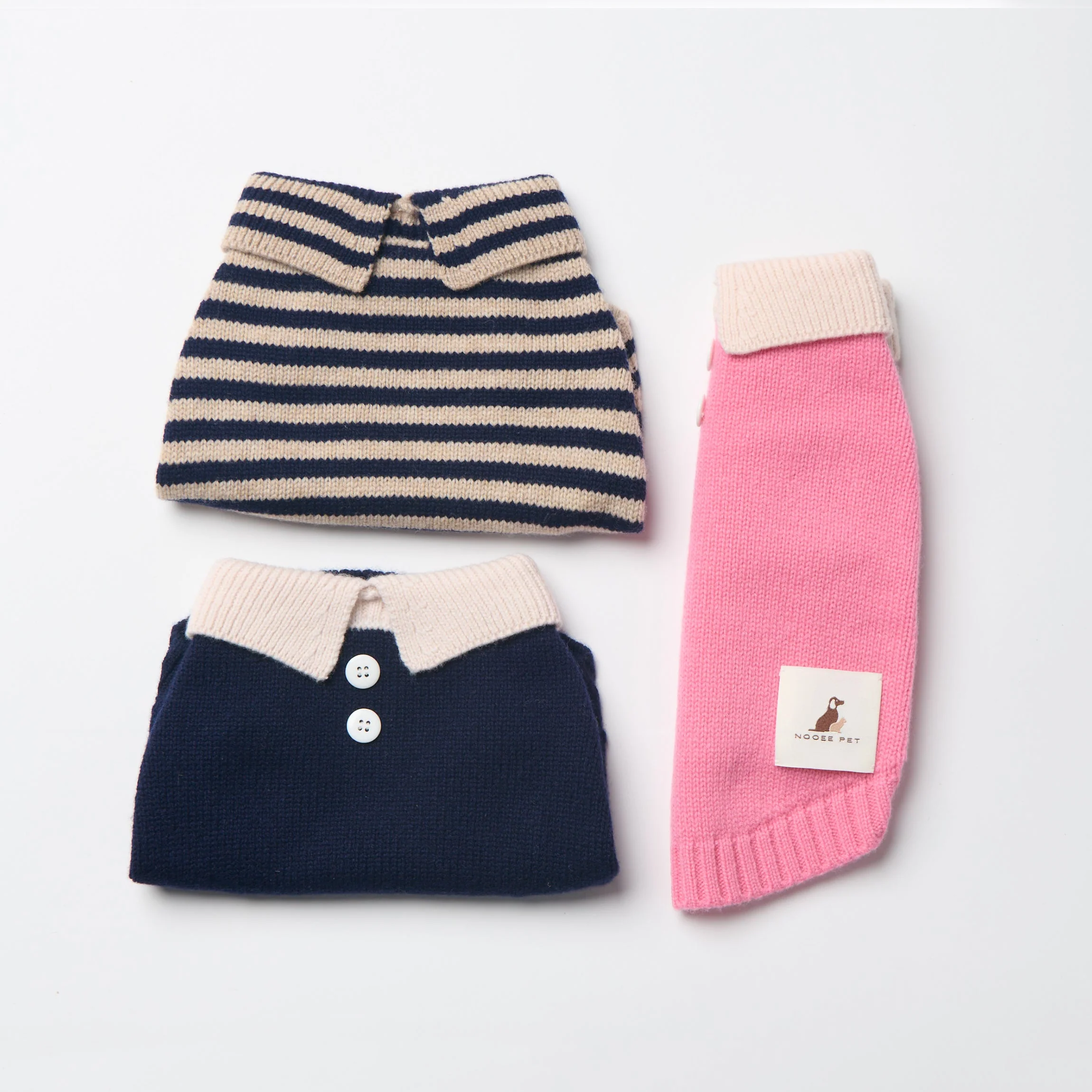 Nooee Pet Polo Wool Sweater – 100% Wool Knit with Classic Collar