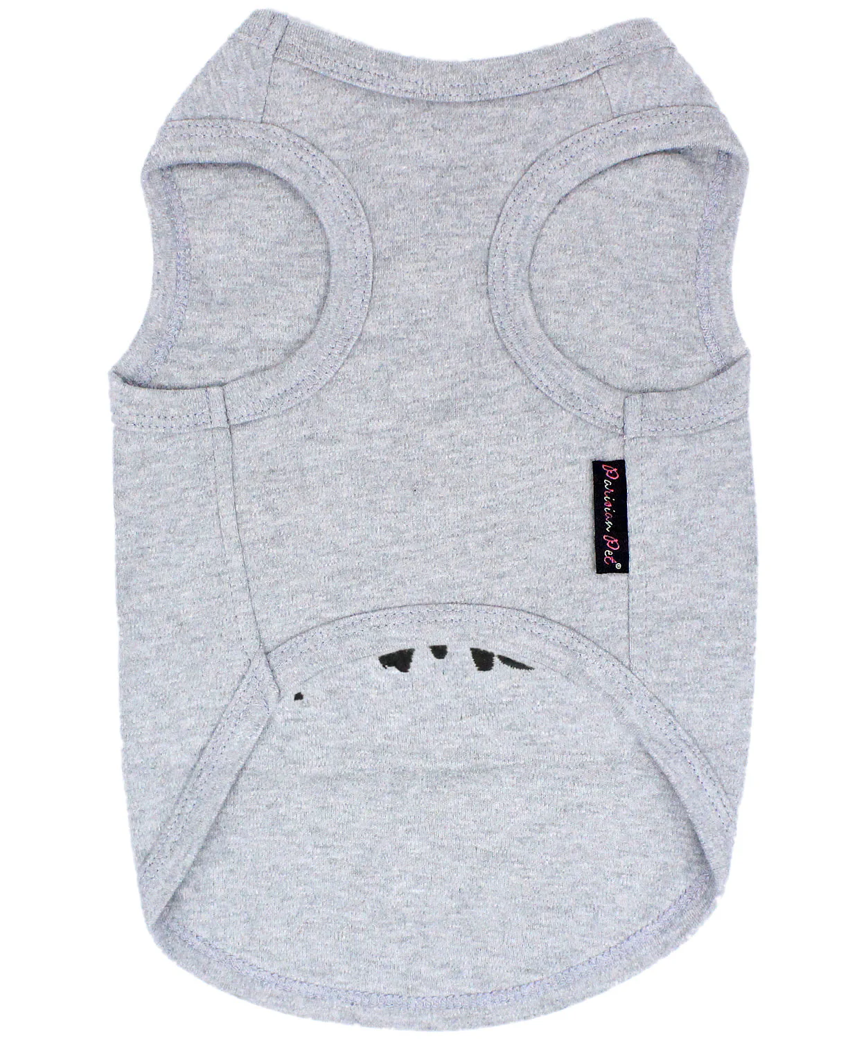 Parisian Pet 'I Love Mommy®' Embroidered Cotton T-shirt for Dogs & Cats – Gray-Valentine's Day - Image 2