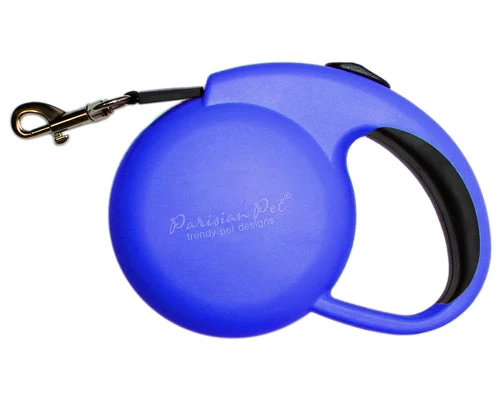 Parisian Pet 'Mini Retractable Leash' for Dogs & Cats β Lightweight 10-Foot Leash, Blue