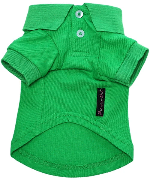 Parisian Pet 'Polo' Dog & Cat Shirt โ Comfortable Embroidered Cotton, Trendy Summer Apparel-Saint Patrick's Day