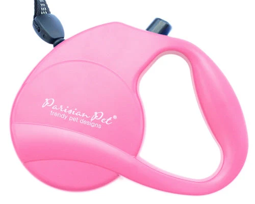 Parisian Pet 'Retractable Leash M' for Dogs & Cats β Stylish 16-Foot Retractable Dog Leash with Ergonomic Handle, Pink