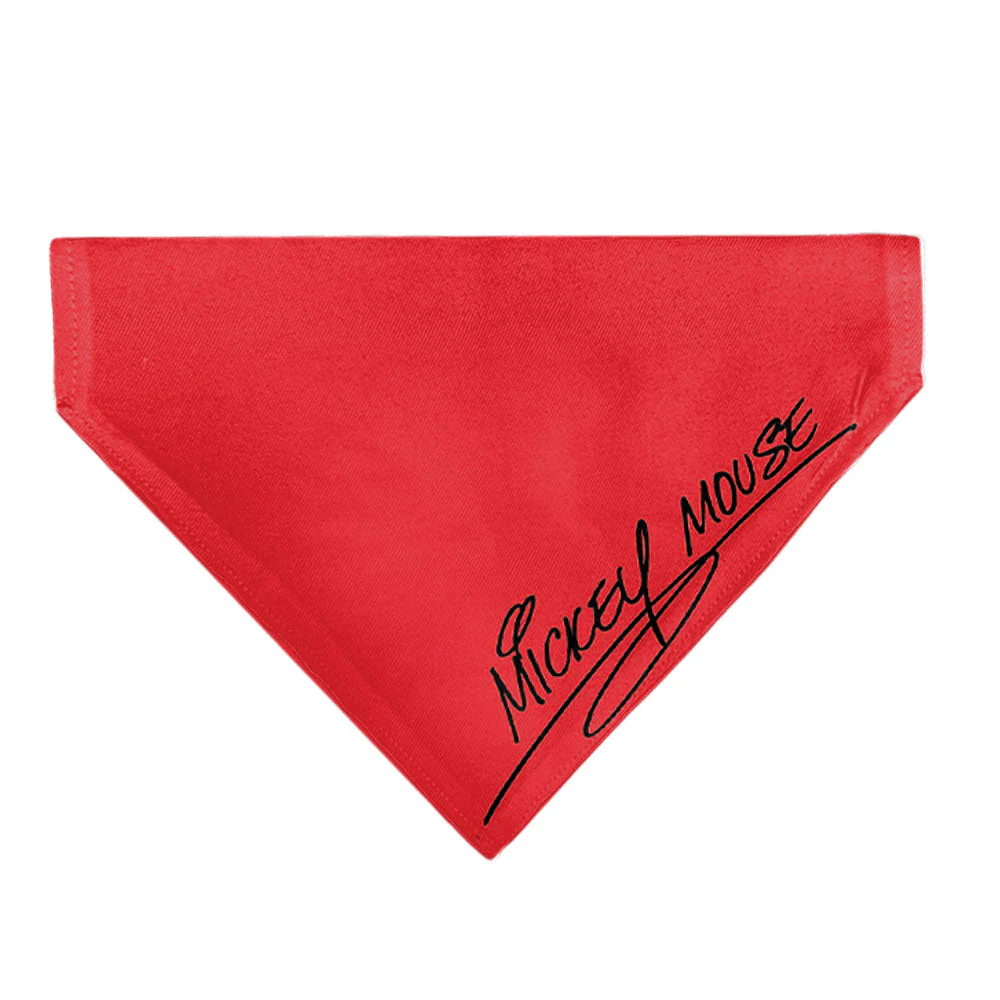 Pet Bandana - Mickey Mouse Face Character Close-Up Red - Image 2