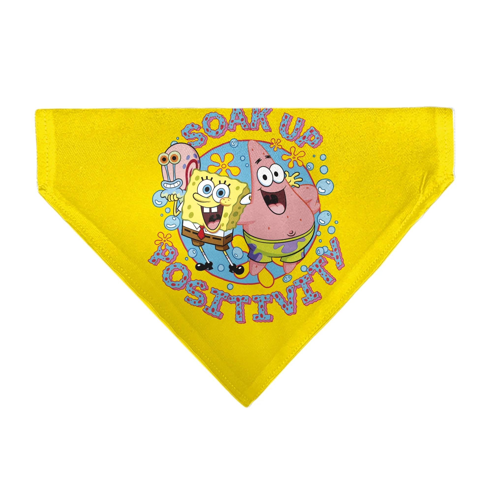 Pet Bandana - SpongeBob SquarePants and Friends SOAK UP POSITIVITY Pose Yellow