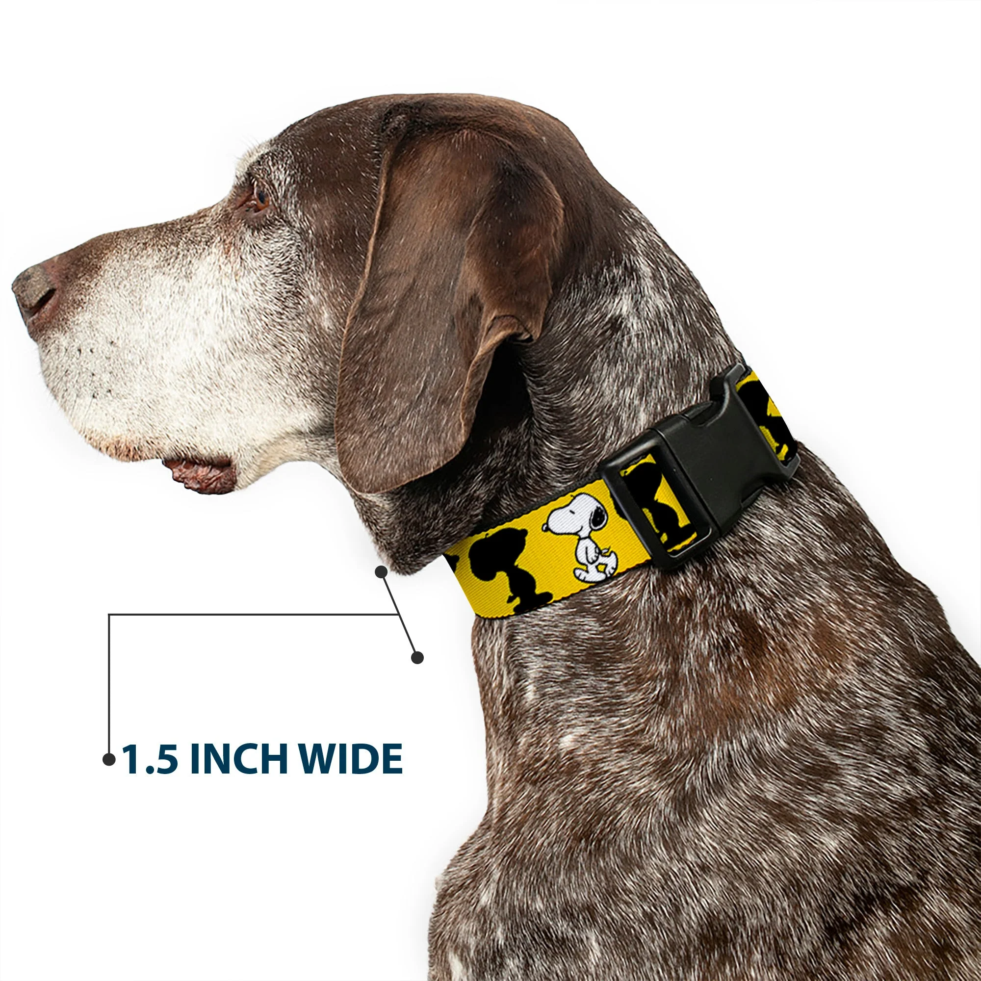 Plastic Clip Collar - Peanuts Snoopy Walking/Silhouette Pose Yellow/Black/White - Image 7