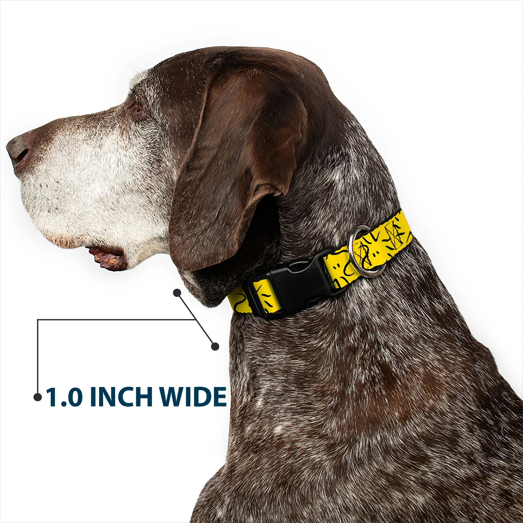 Plastic Clip Collar - Peanuts Woodstock Line Face Line Art Yellow/Black - Image 6