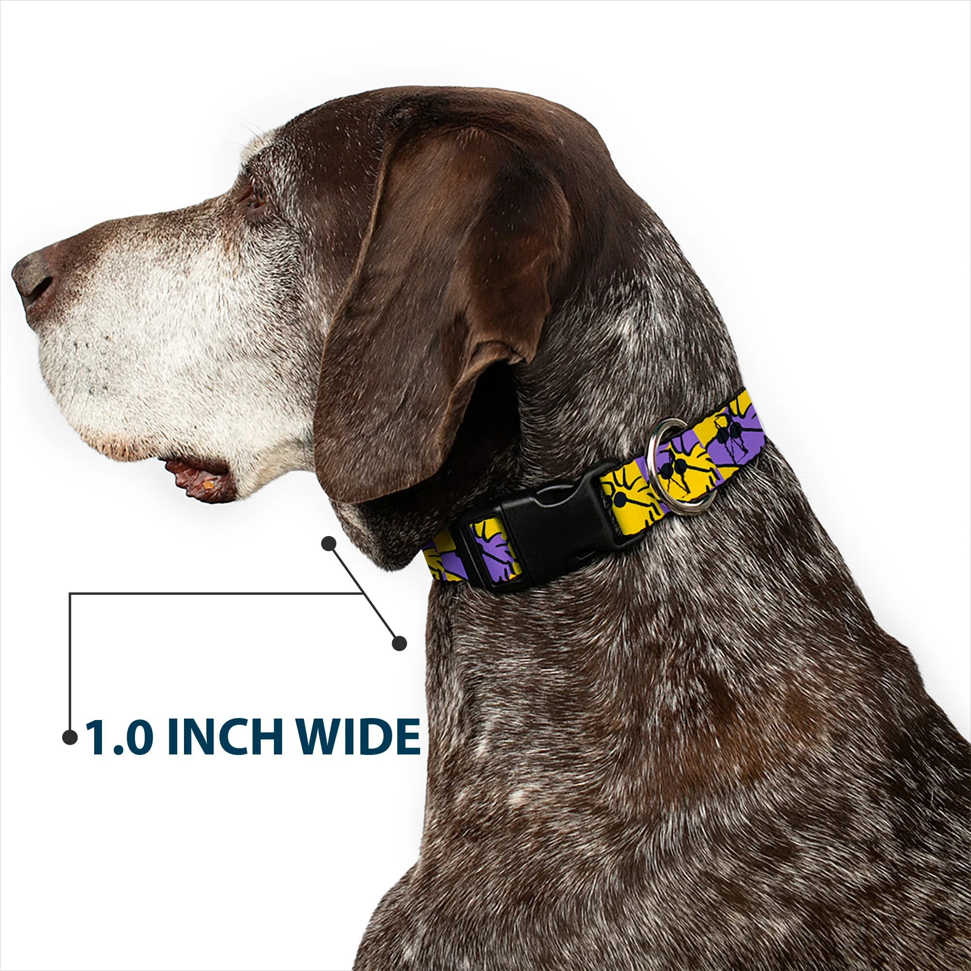 Plastic Clip Collar - Peanuts Woodstock Shades Pose Blocks Blue/Yellow/Black - Image 6