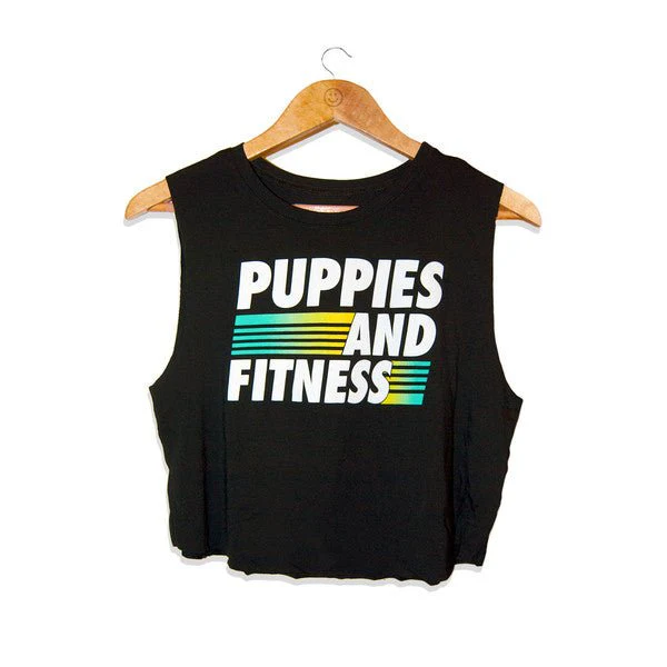 Puppies & Fitness Club Logo | Crop Top