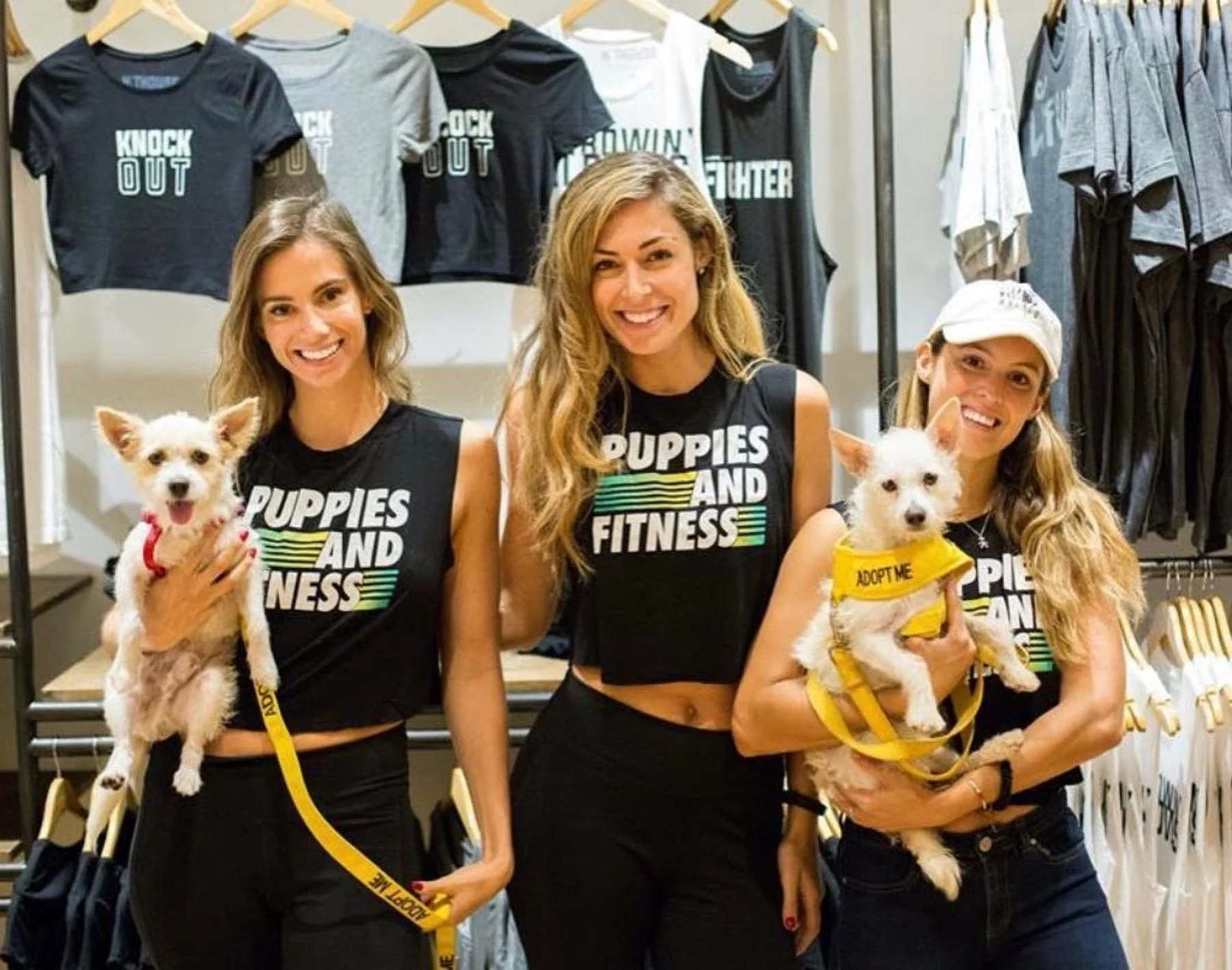 Puppies & Fitness Club Logo | Crop Top - Image 2