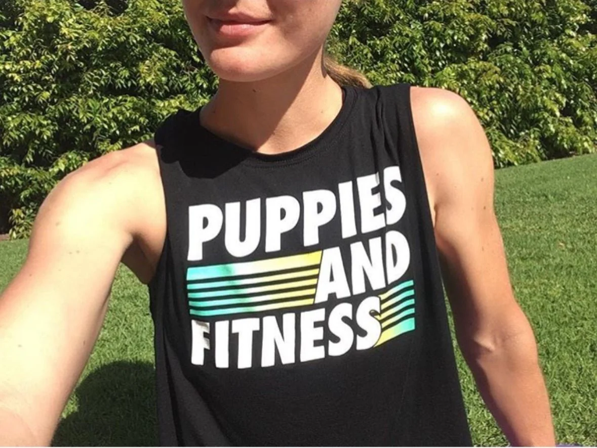 Puppies & Fitness Club Logo | Crop Top - Image 5